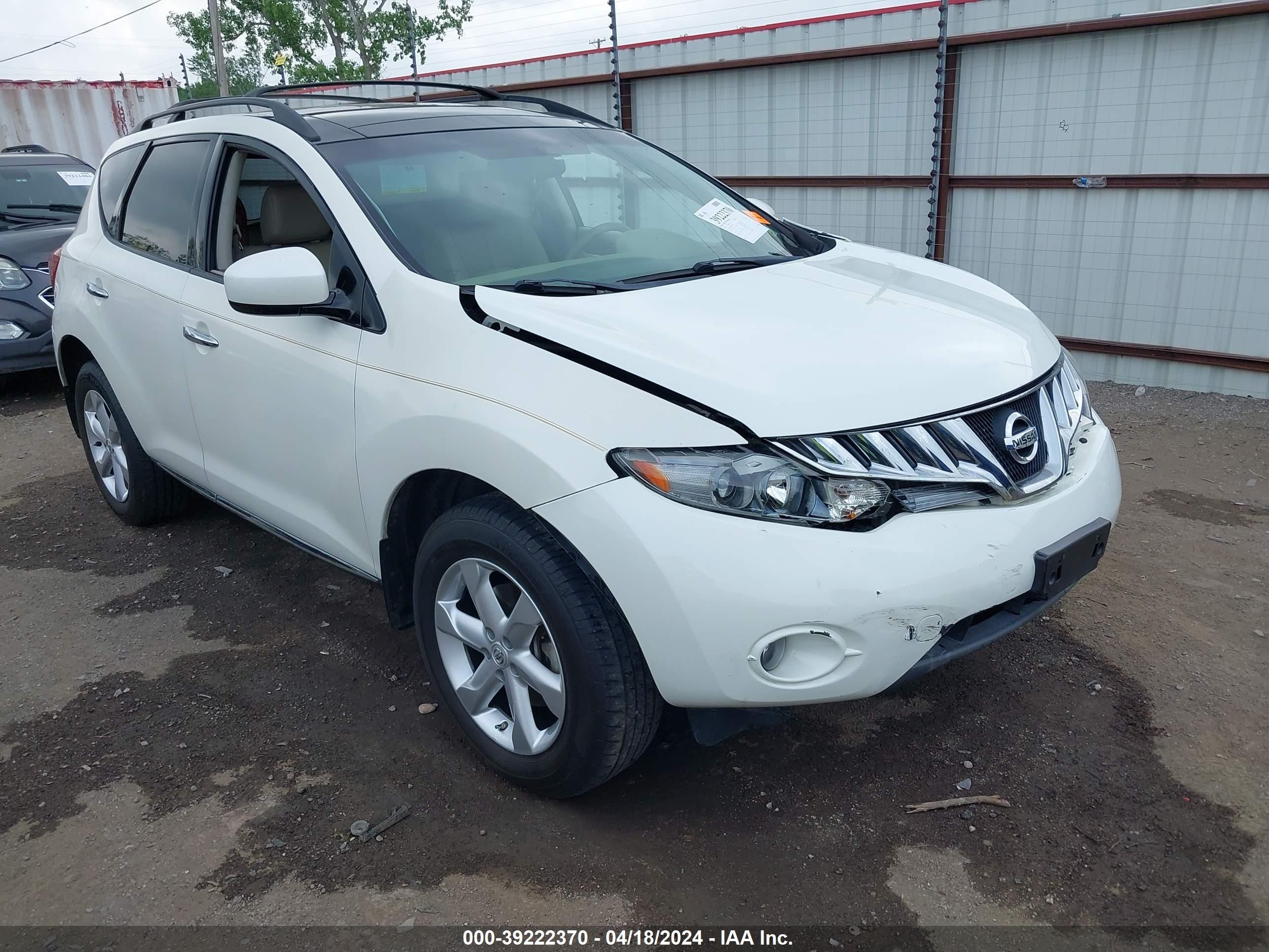 nissan murano 2009 jn8az18w99w135310