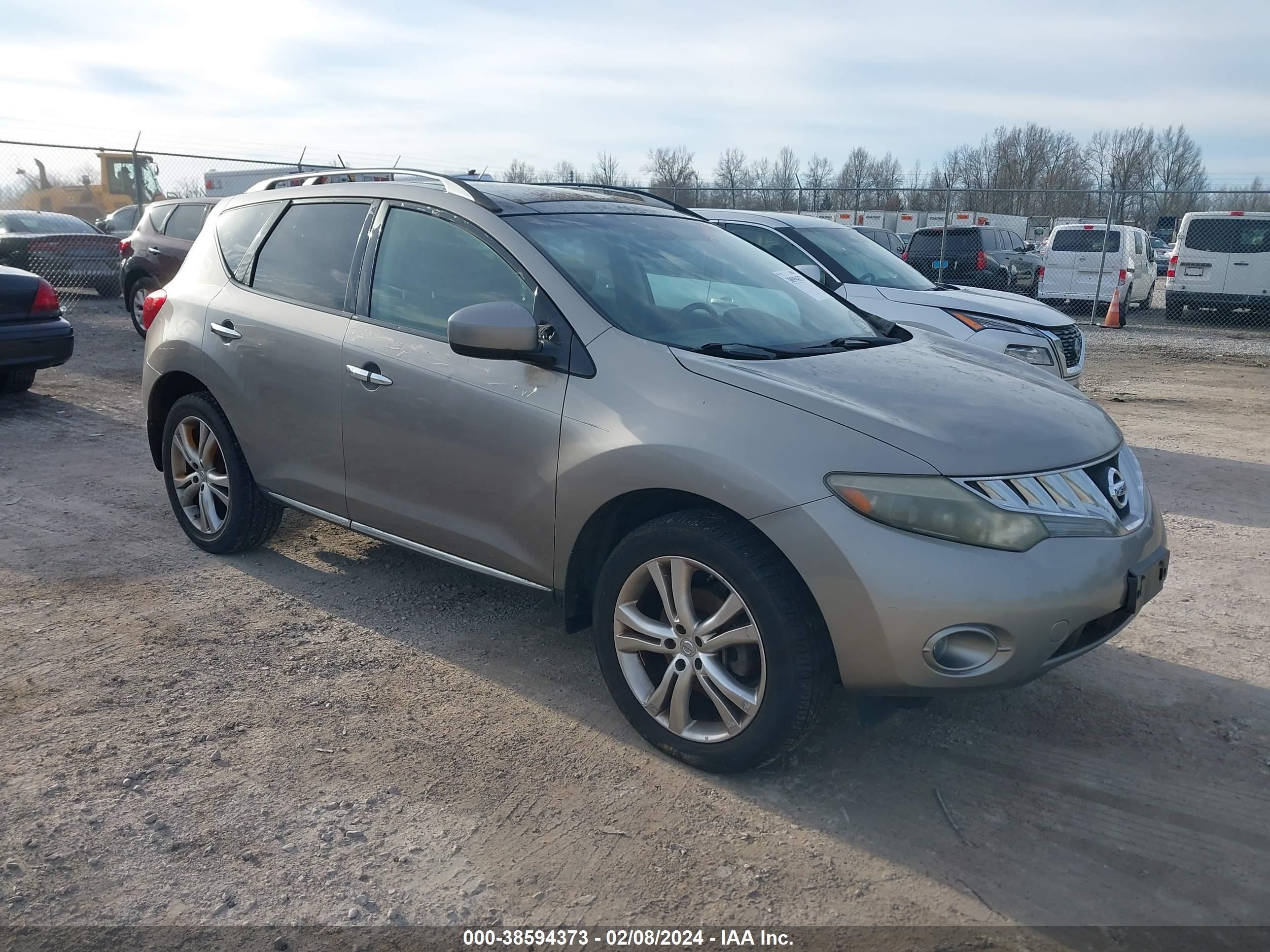 nissan murano 2009 jn8az18w99w159574