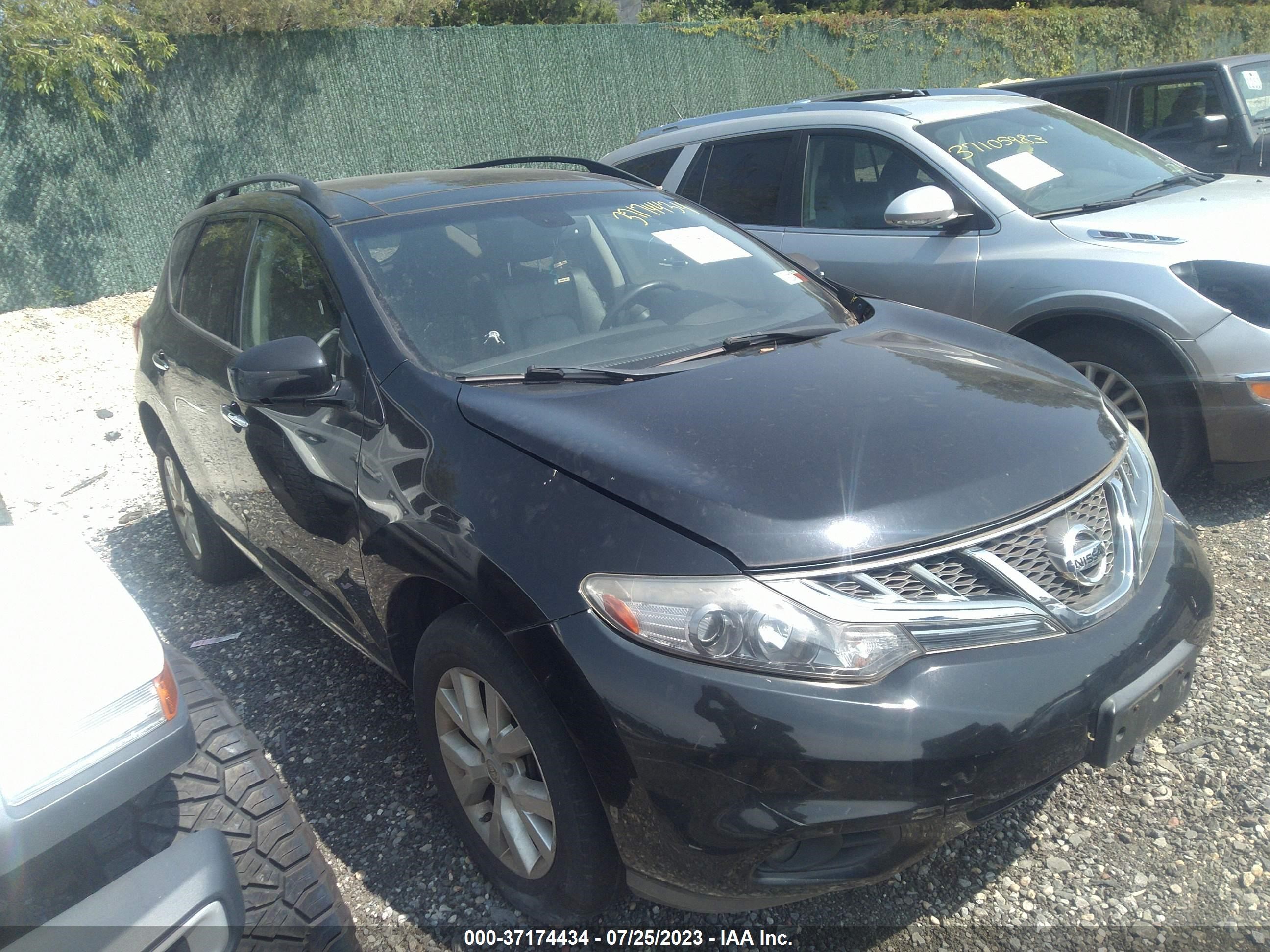 nissan murano 2011 jn8az1mw1bw156566