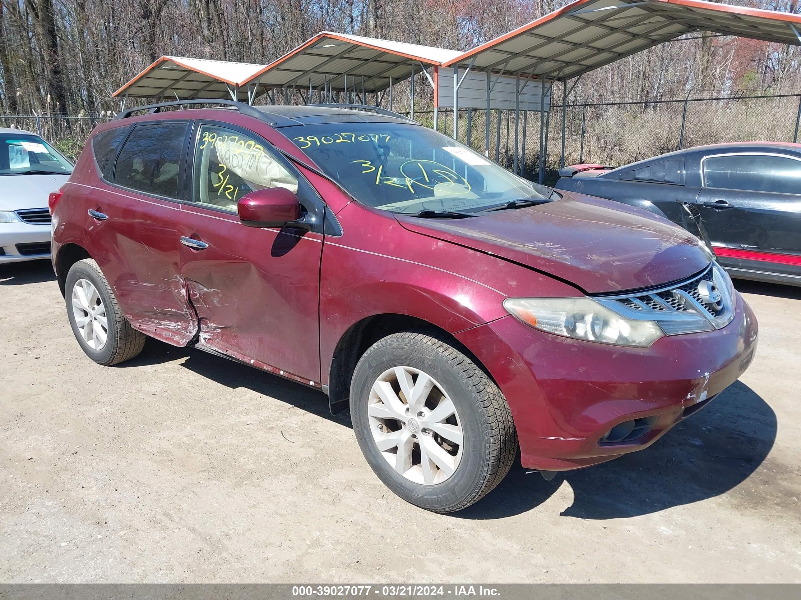 nissan murano 2012 jn8az1mw8cw203383