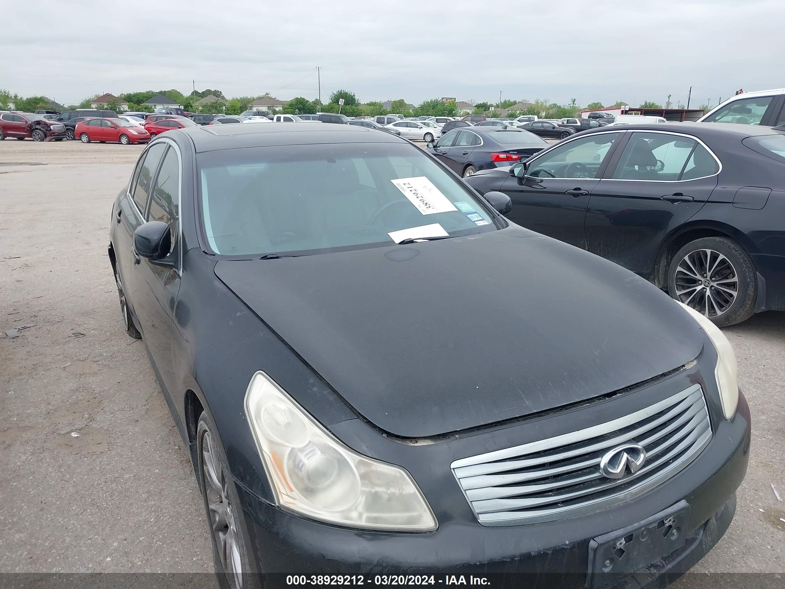 infiniti g 2007 jnkbv61e17m712932