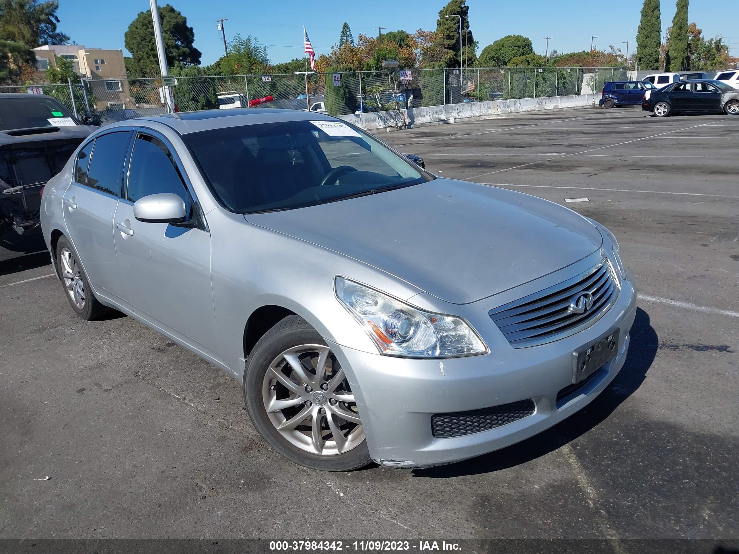 infiniti g 2007 jnkbv61e17m716270