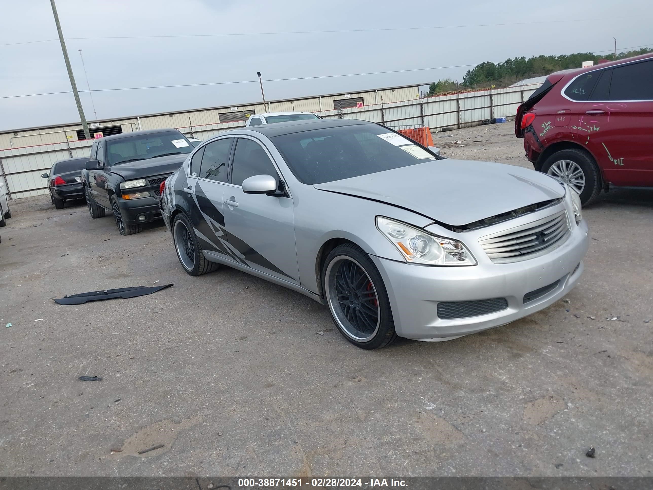 infiniti g 2008 jnkbv61e18m226378