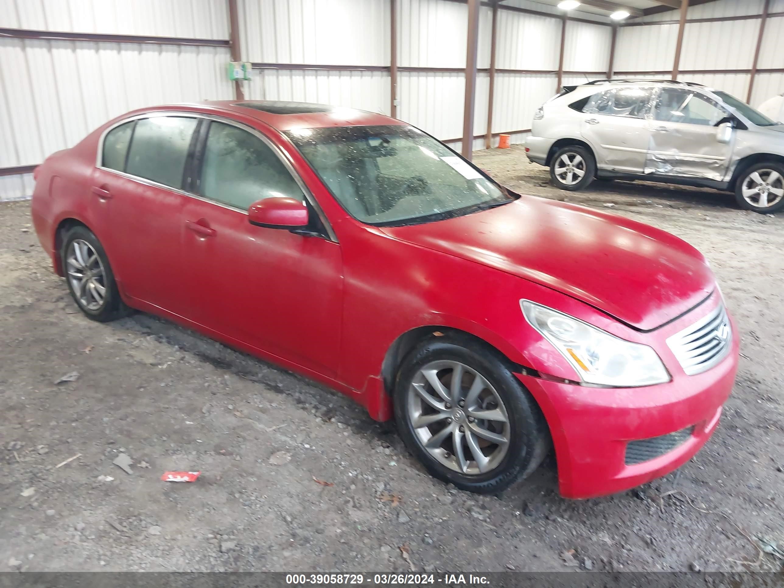 infiniti g 2007 jnkbv61e27m721364