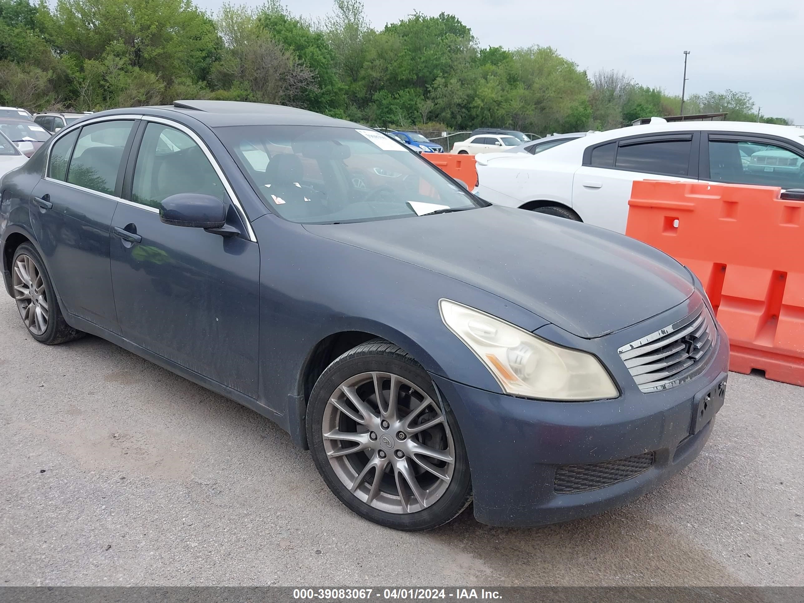 infiniti g 2007 jnkbv61e27m727598