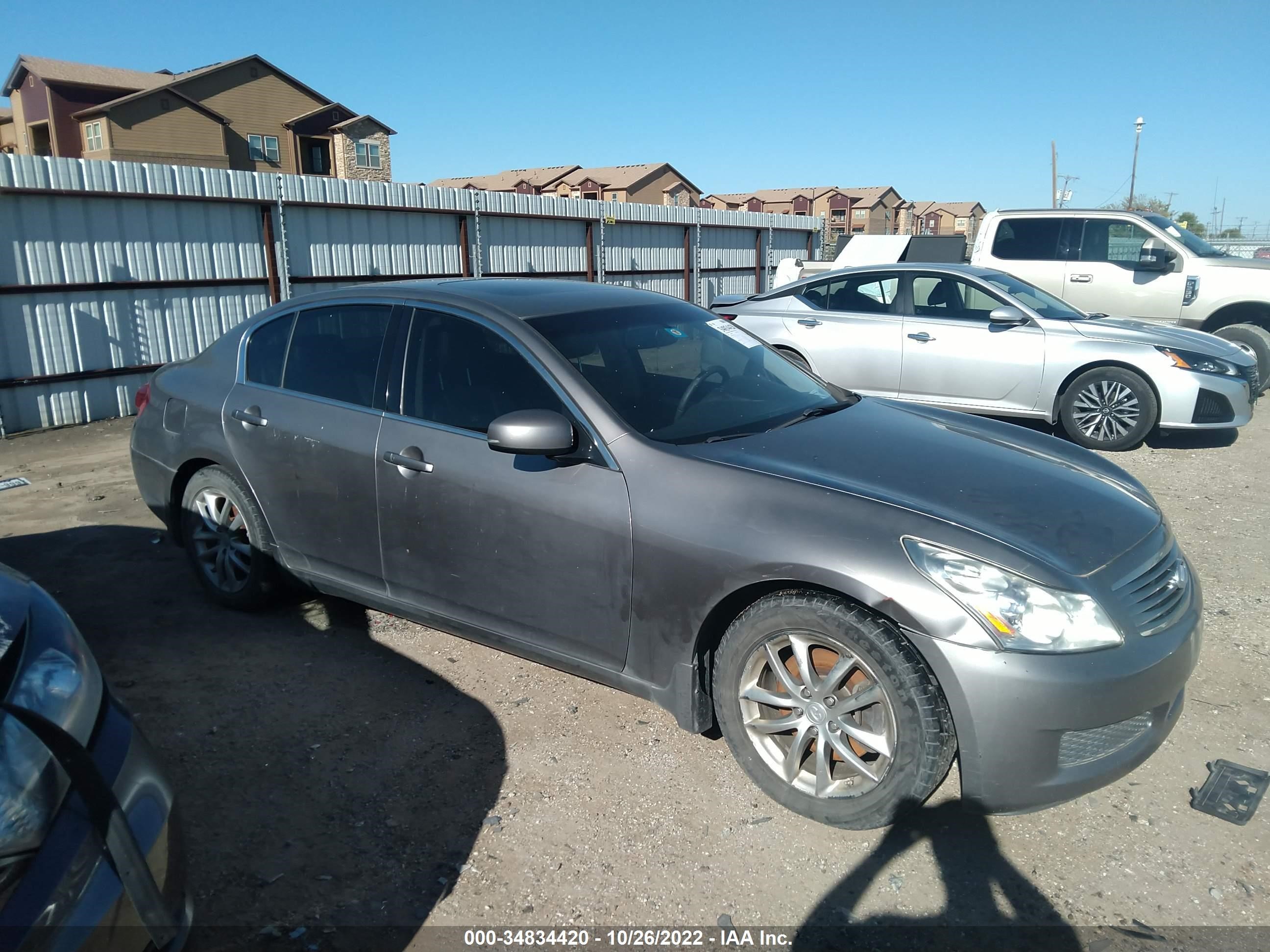 infiniti g 2007 jnkbv61e47m701407