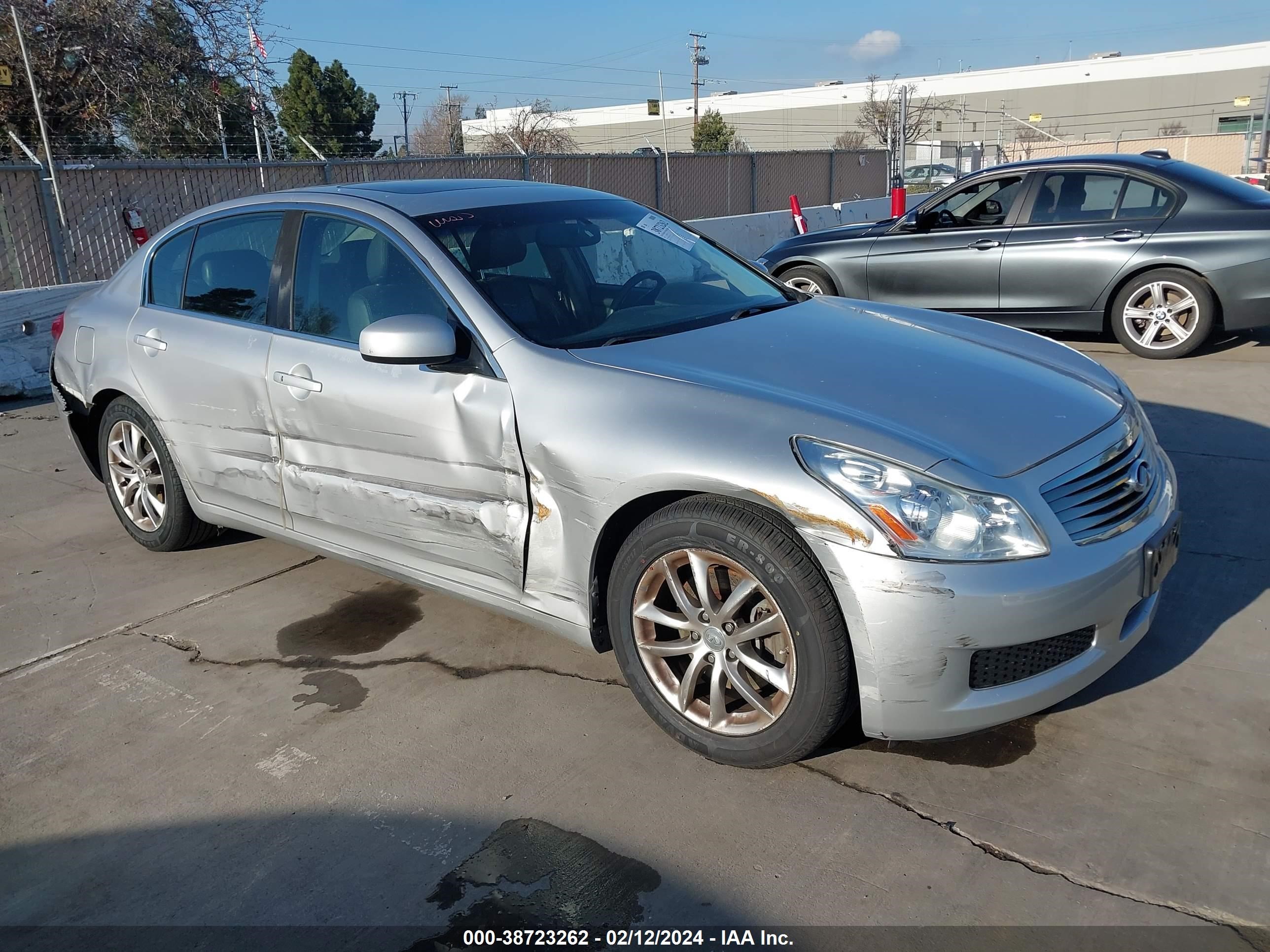 infiniti g 2007 jnkbv61e47m723455