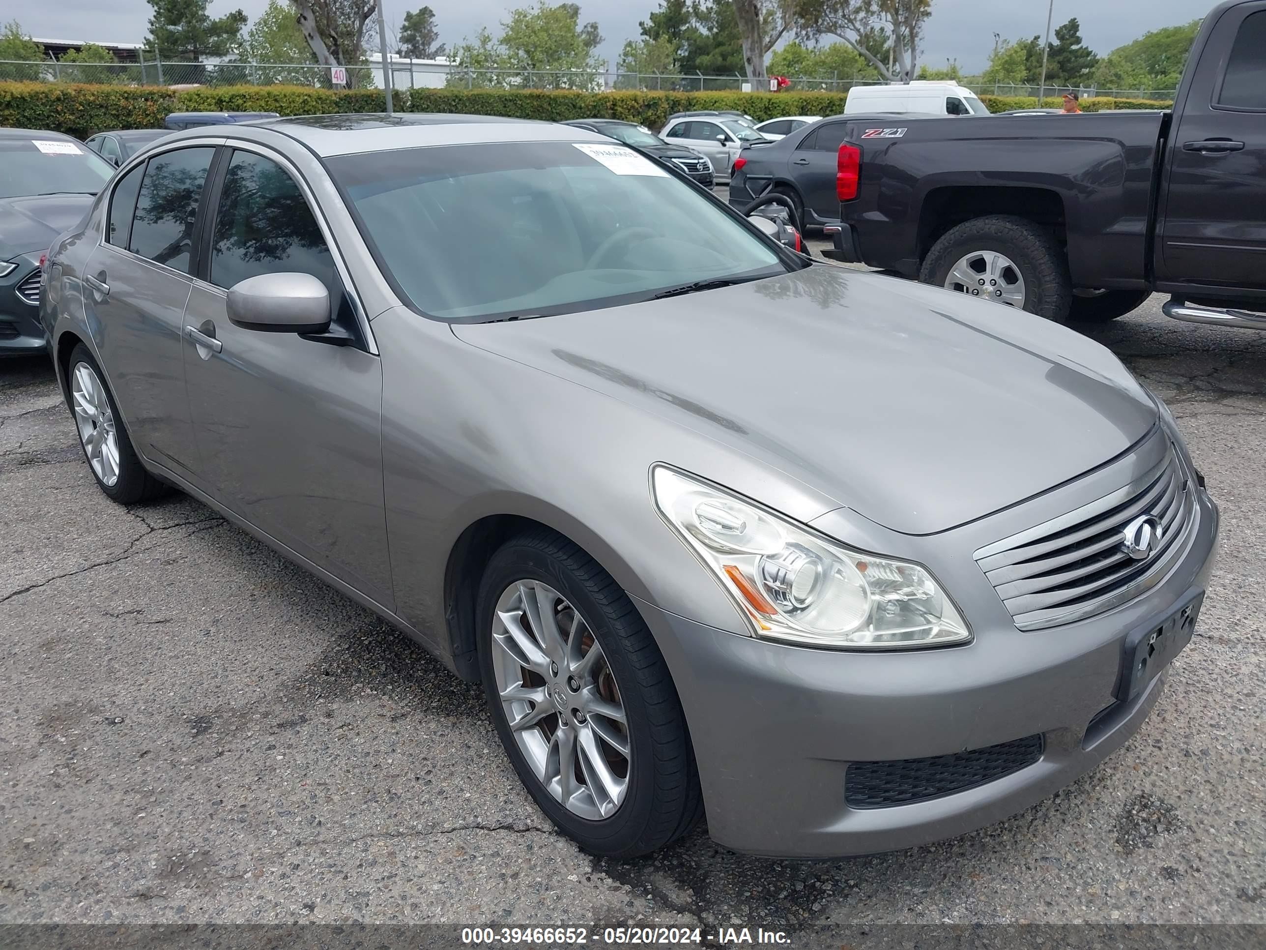 infiniti g 2007 jnkbv61e67m706429