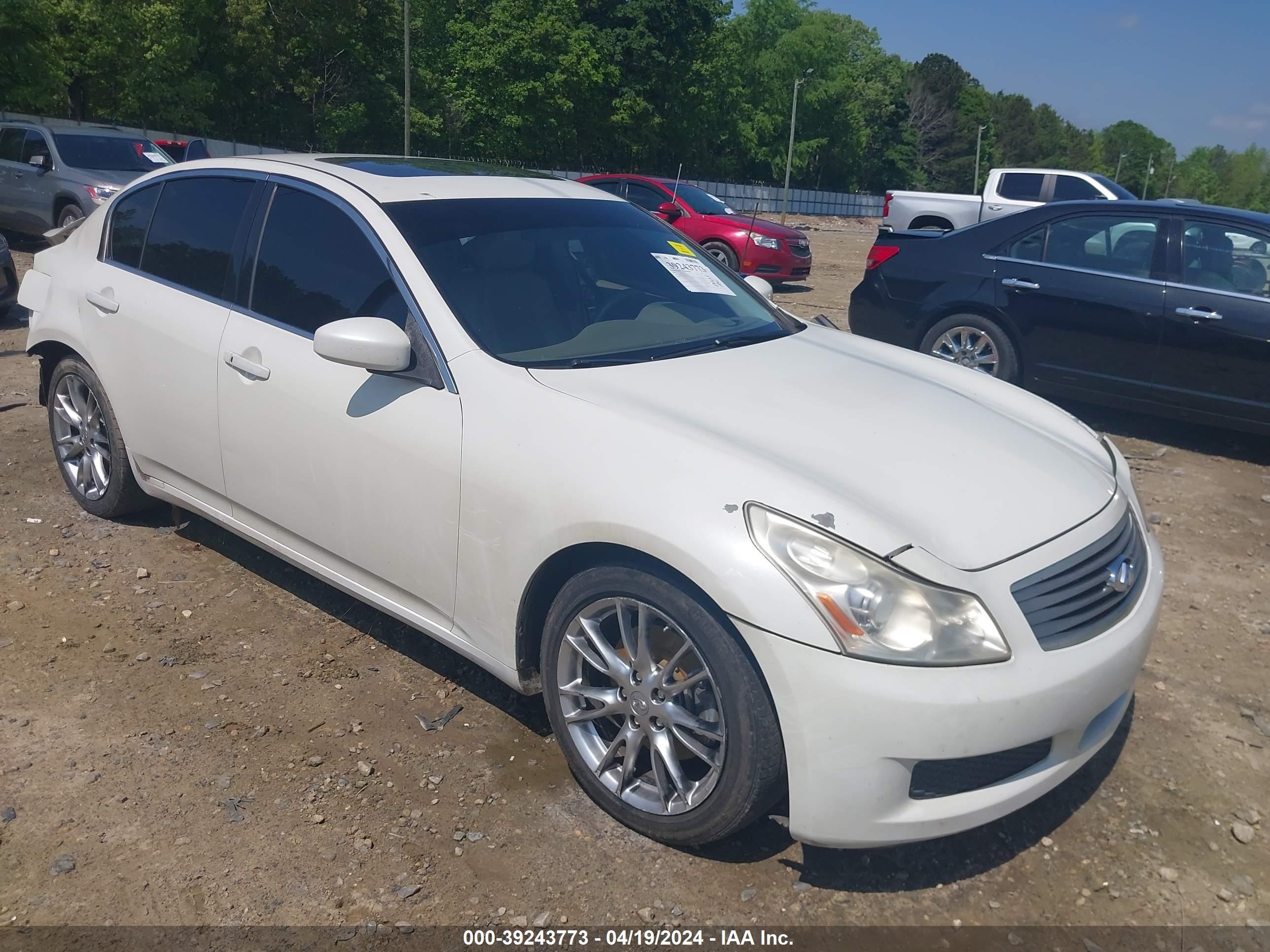 infiniti g 2007 jnkbv61e67m713297