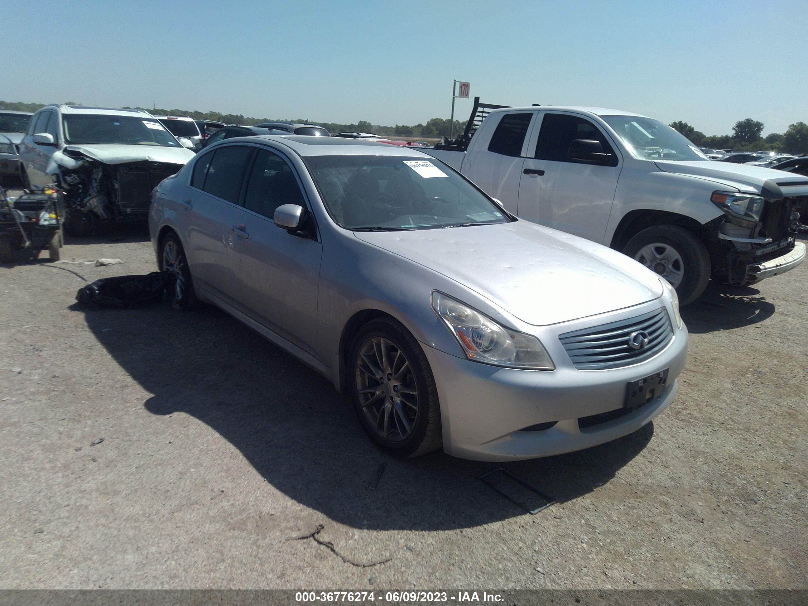 infiniti g 2007 jnkbv61e67m720167