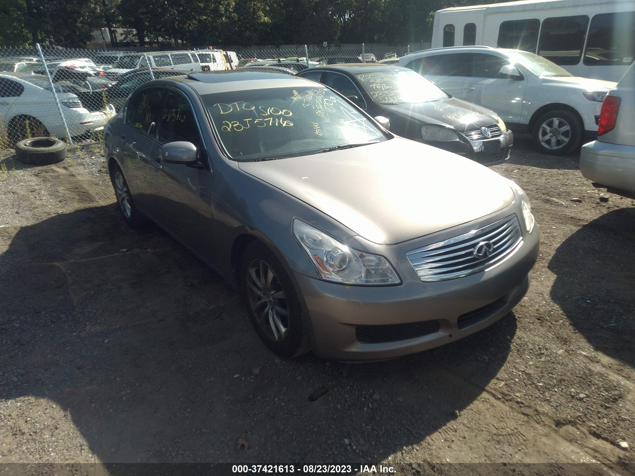 infiniti g 2008 jnkbv61e68m221631