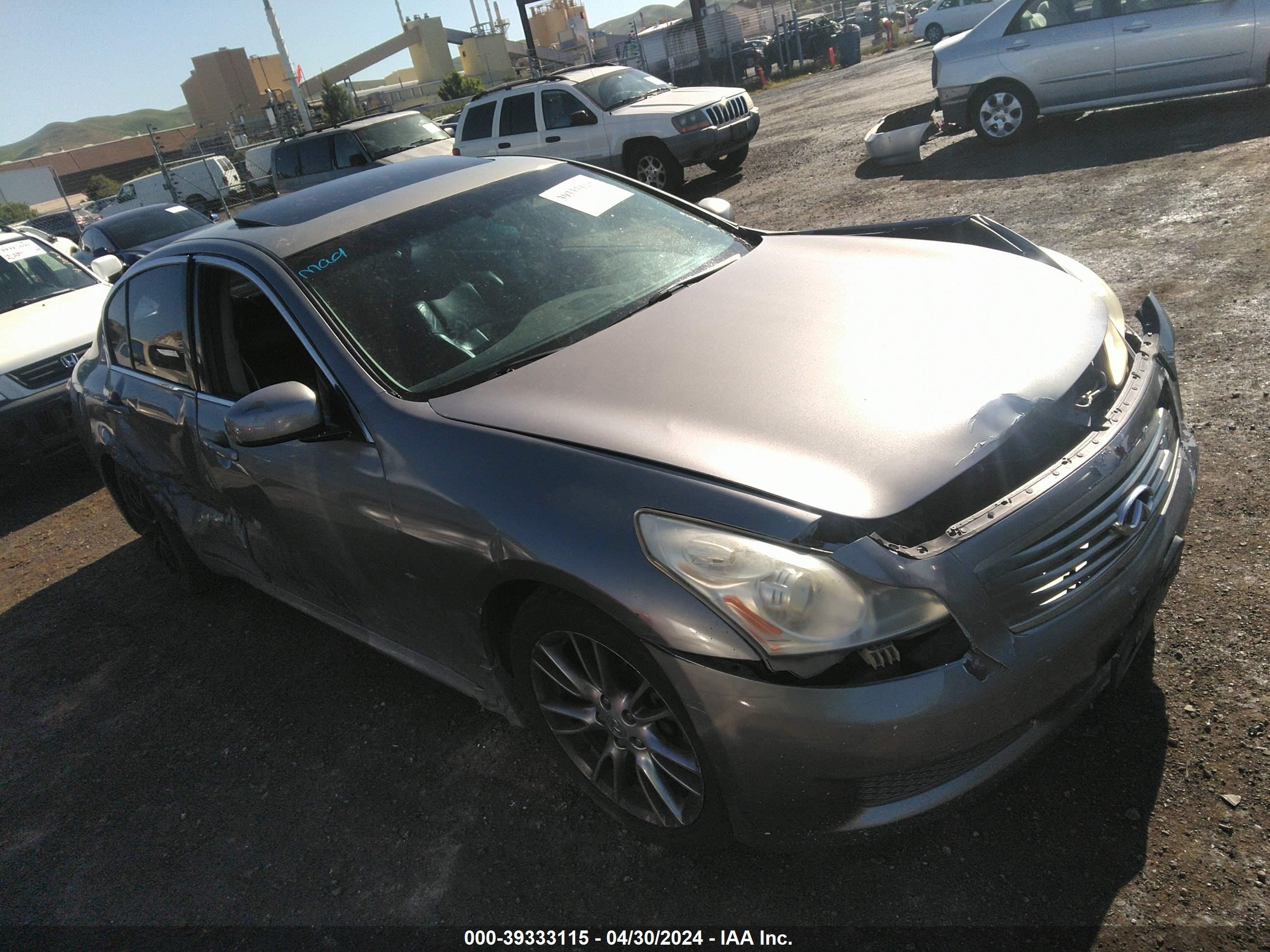 infiniti g 2007 jnkbv61e97m722737