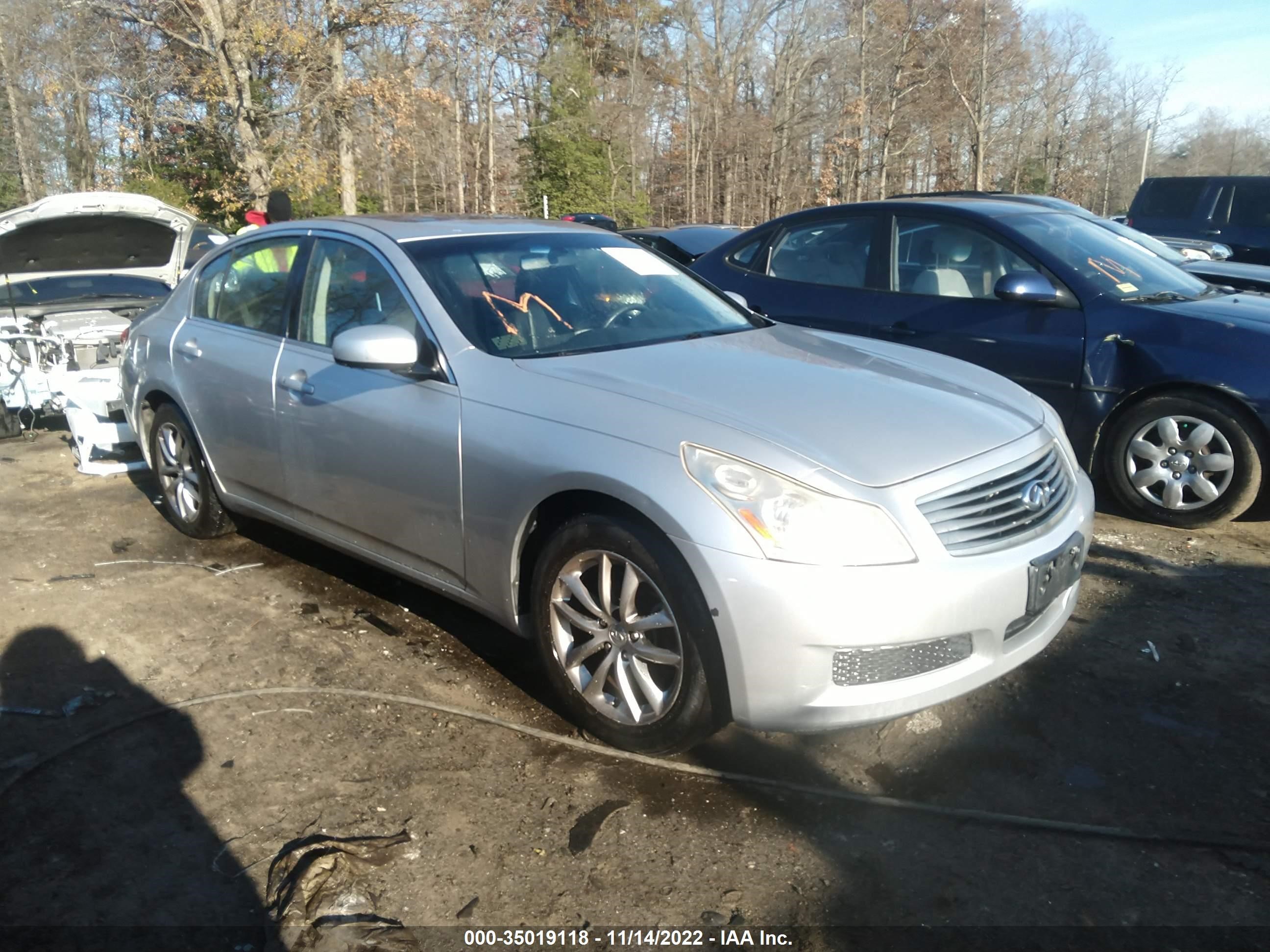 infiniti g 2007 jnkbv61f37m811132