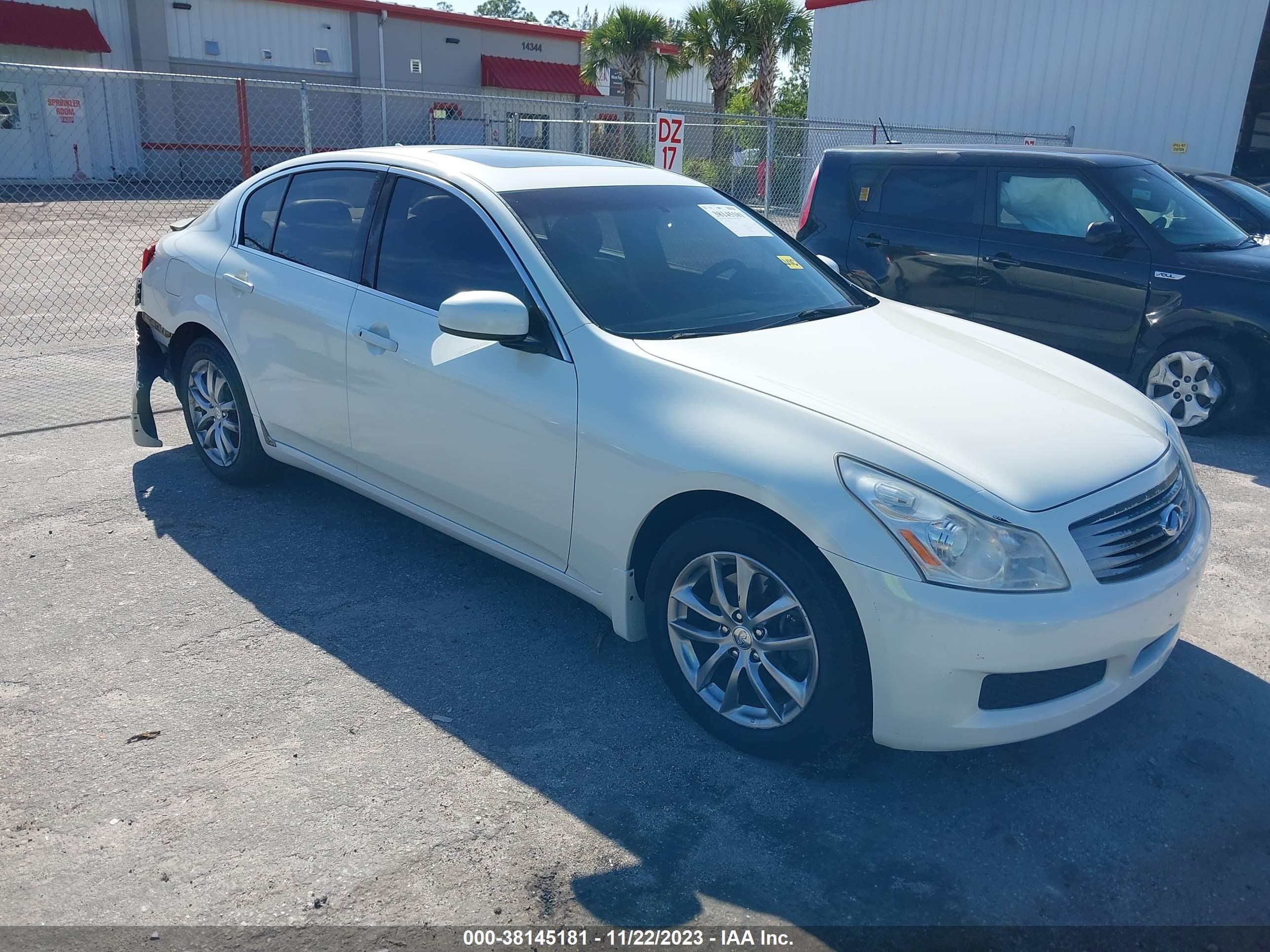 infiniti g 2008 jnkbv61f58m270120