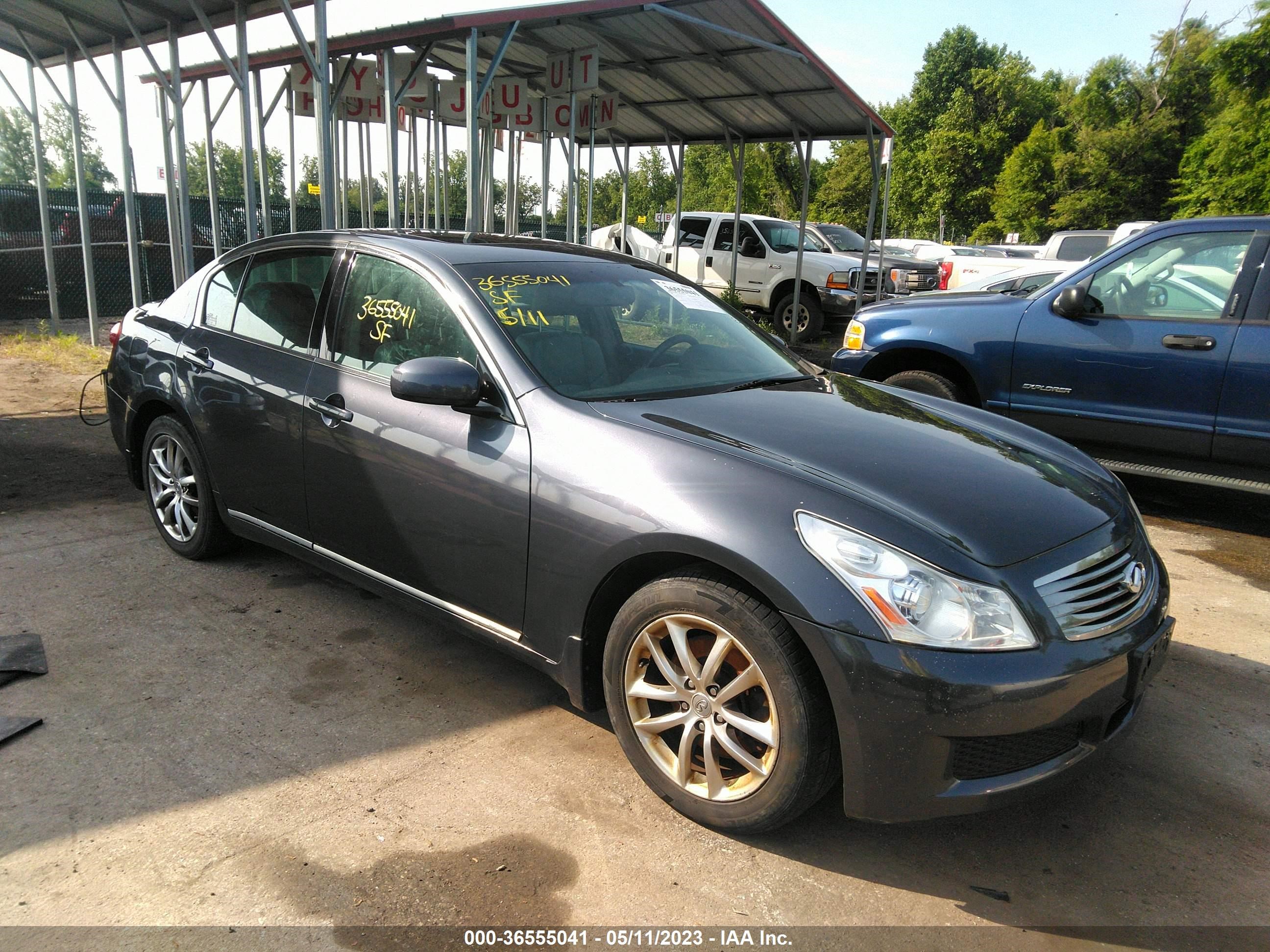 infiniti g 2007 jnkbv61f67m823663