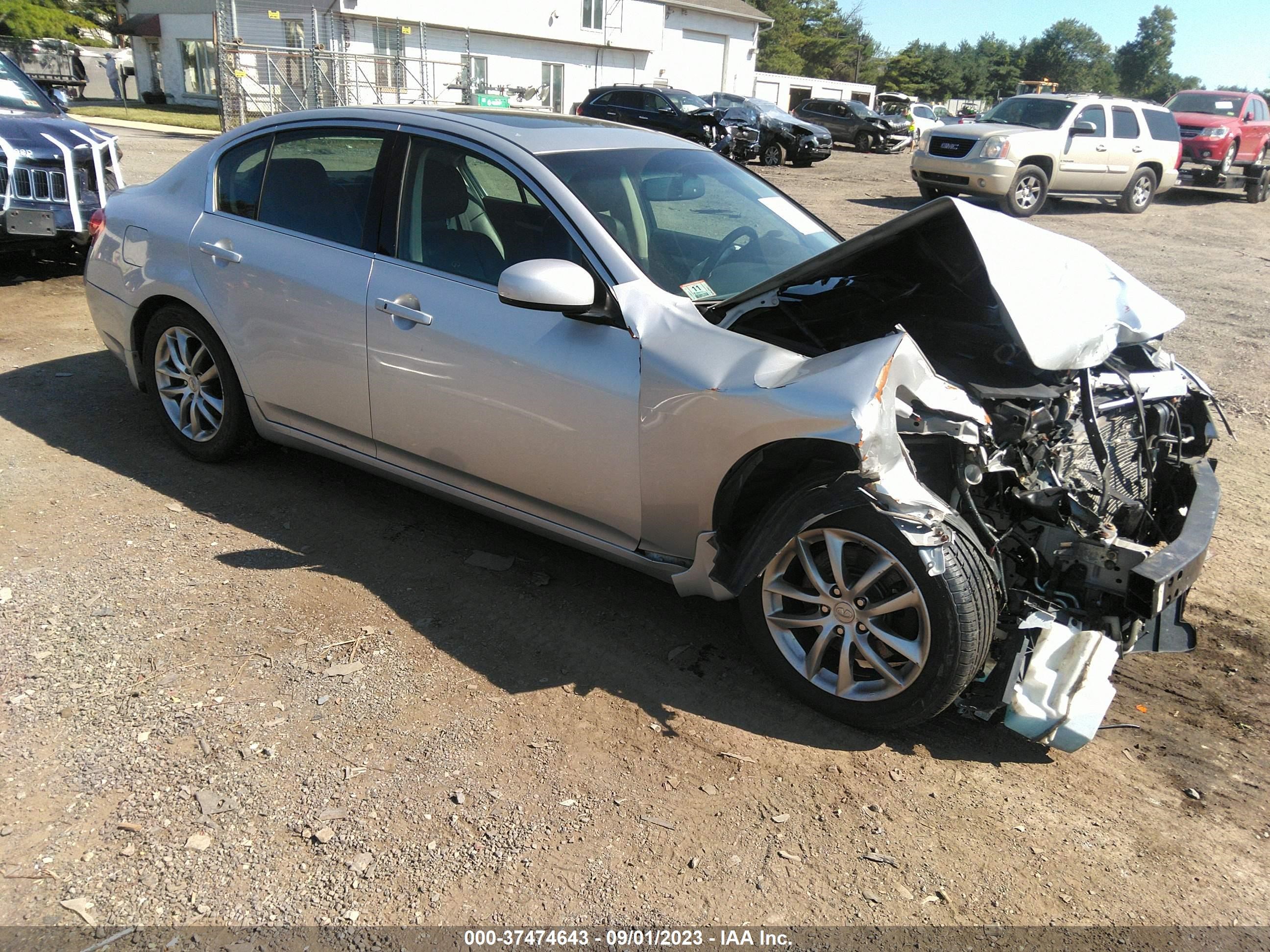 infiniti g 2007 jnkbv61f77m808802