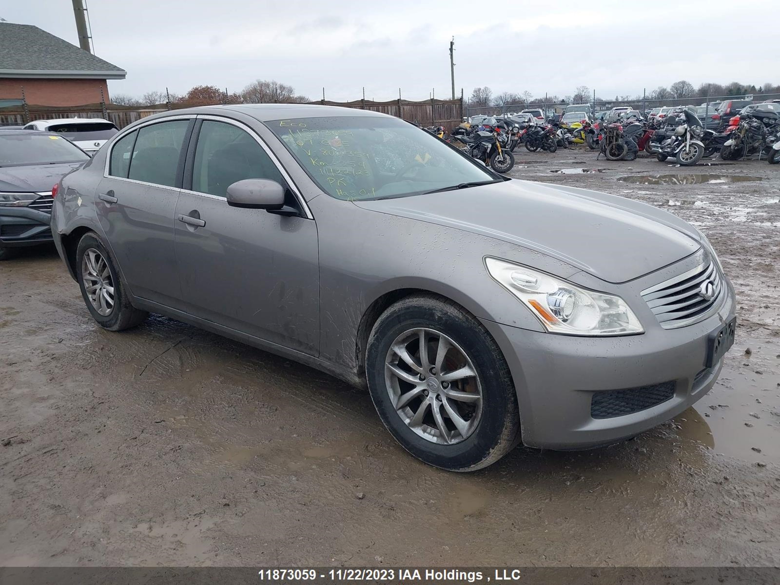 infiniti g 2007 jnkbv61f87m802359