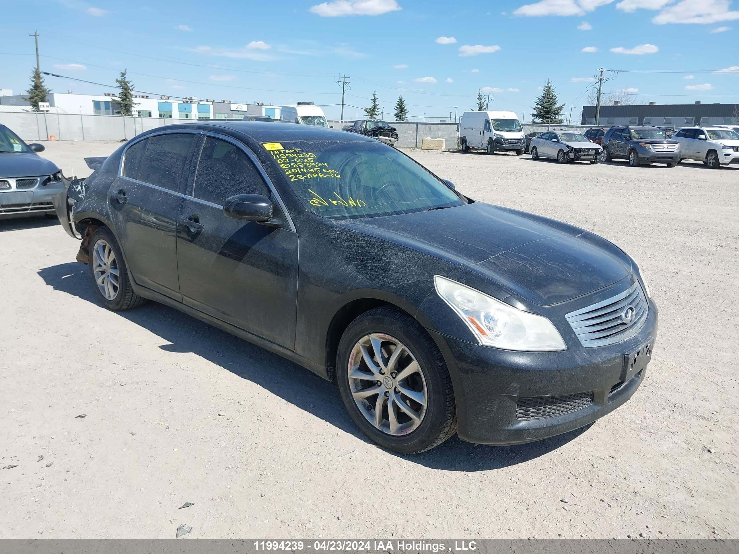 infiniti g 2007 jnkbv61f87m823924