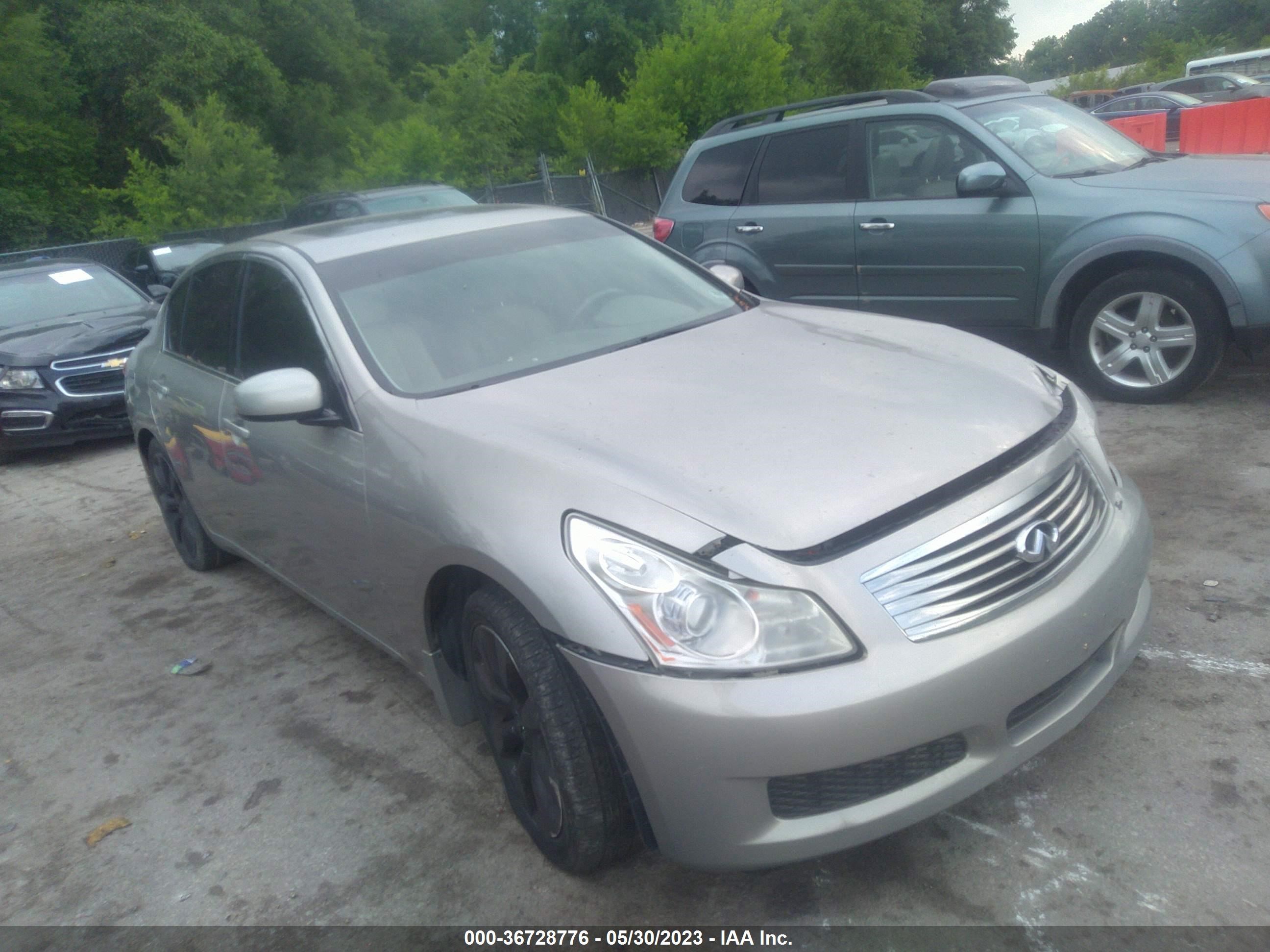 infiniti g 2008 jnkbv61f98m274252