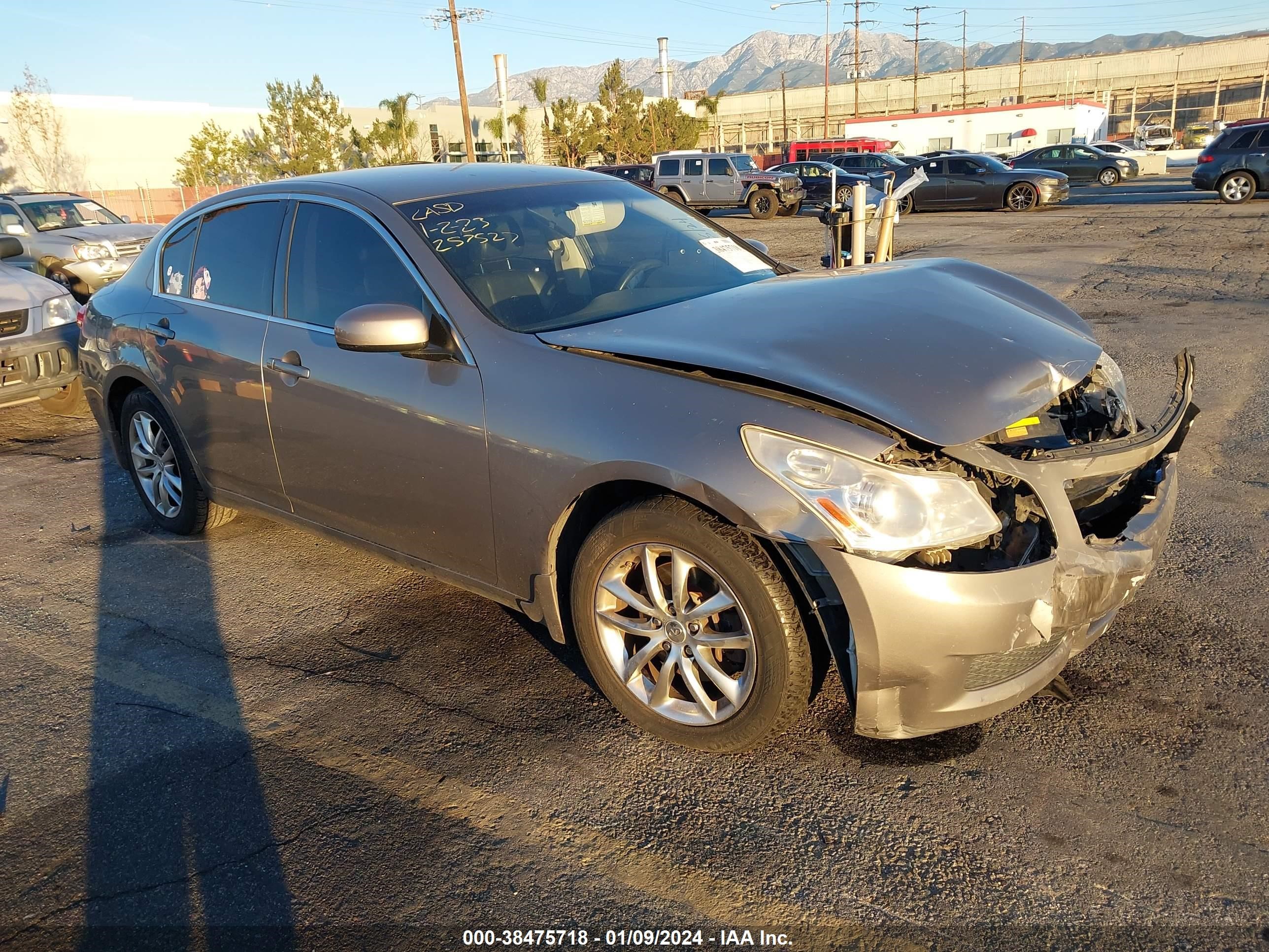 infiniti g 2008 jnkbv61fx8m276818