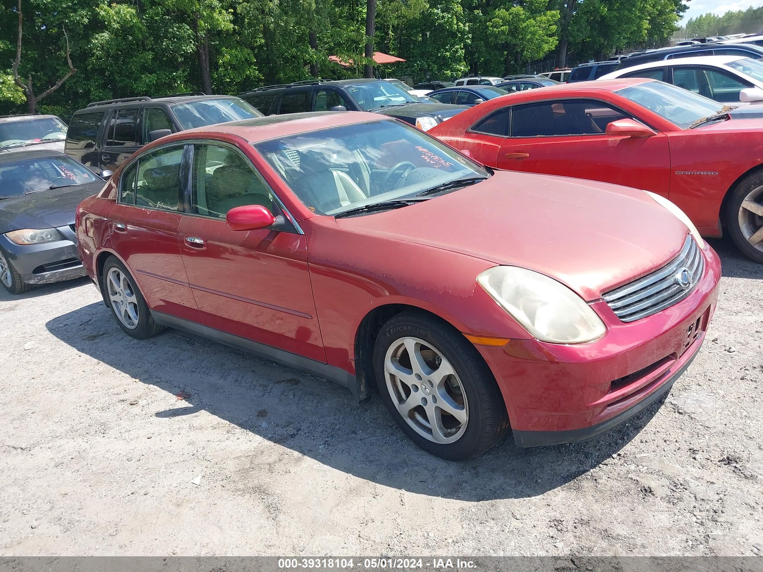 infiniti g 2004 jnkcv51e04m613724