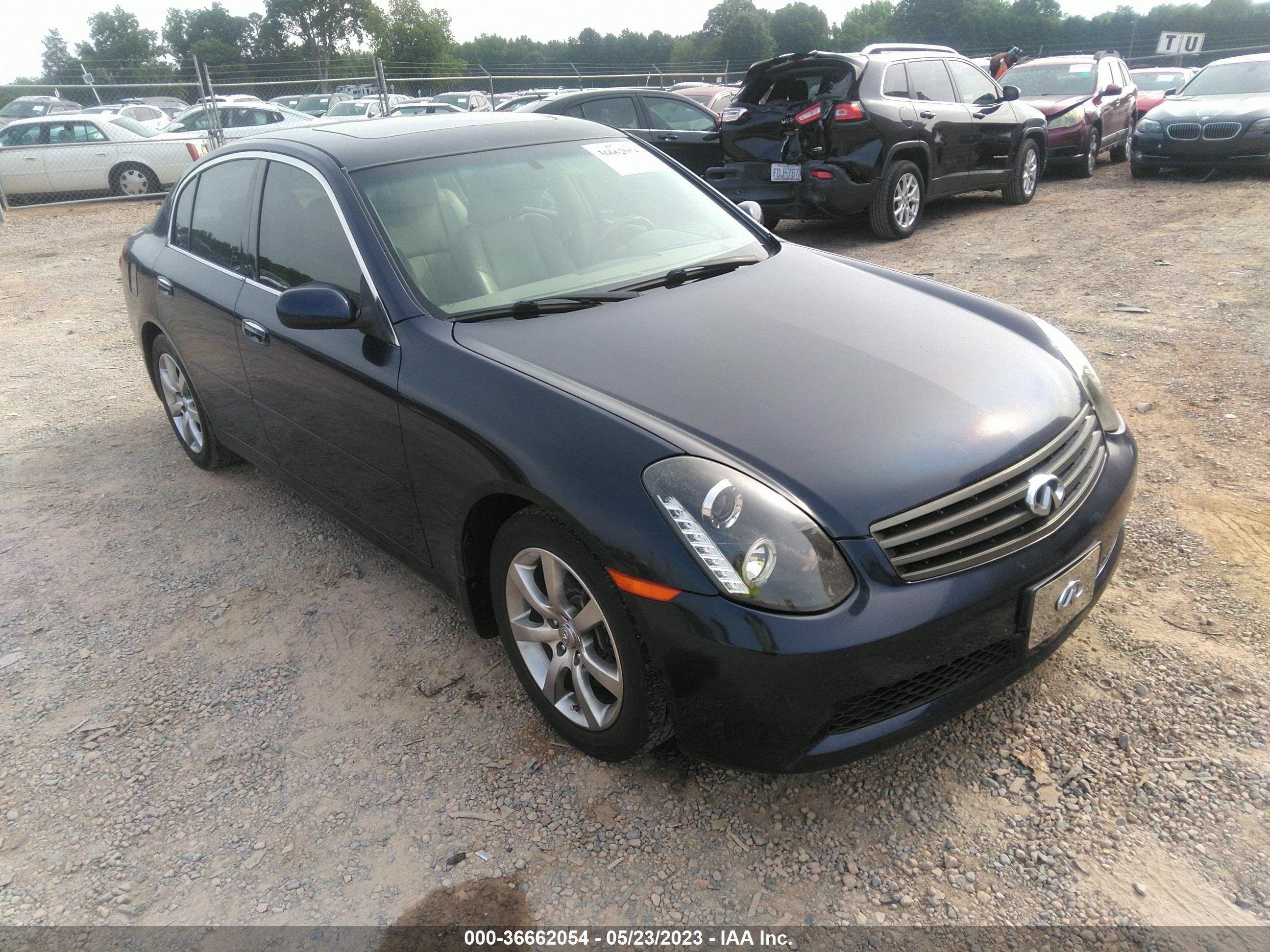 infiniti g 2006 jnkcv51e06m515988