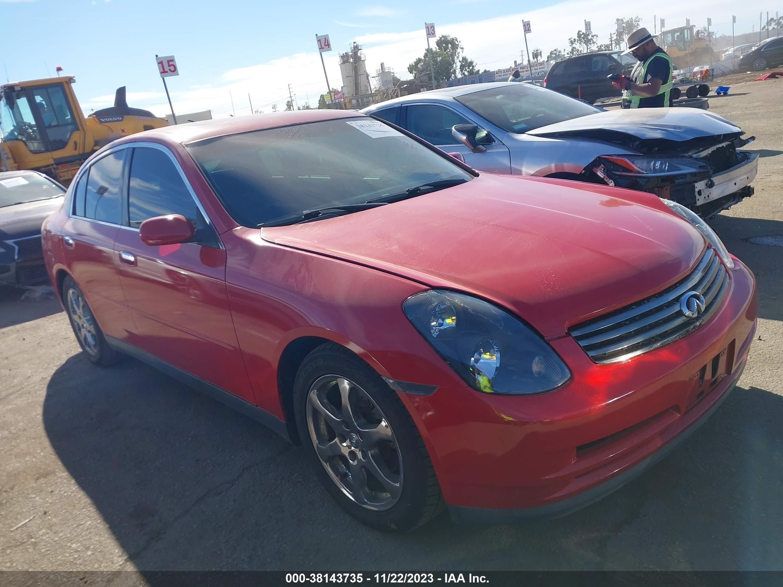 infiniti g 2003 jnkcv51e13m017939