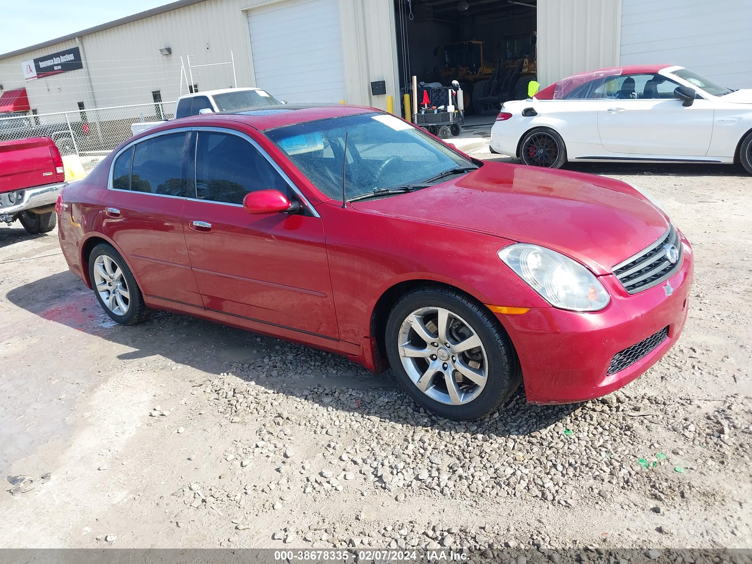 infiniti g 2006 jnkcv51e16m509178