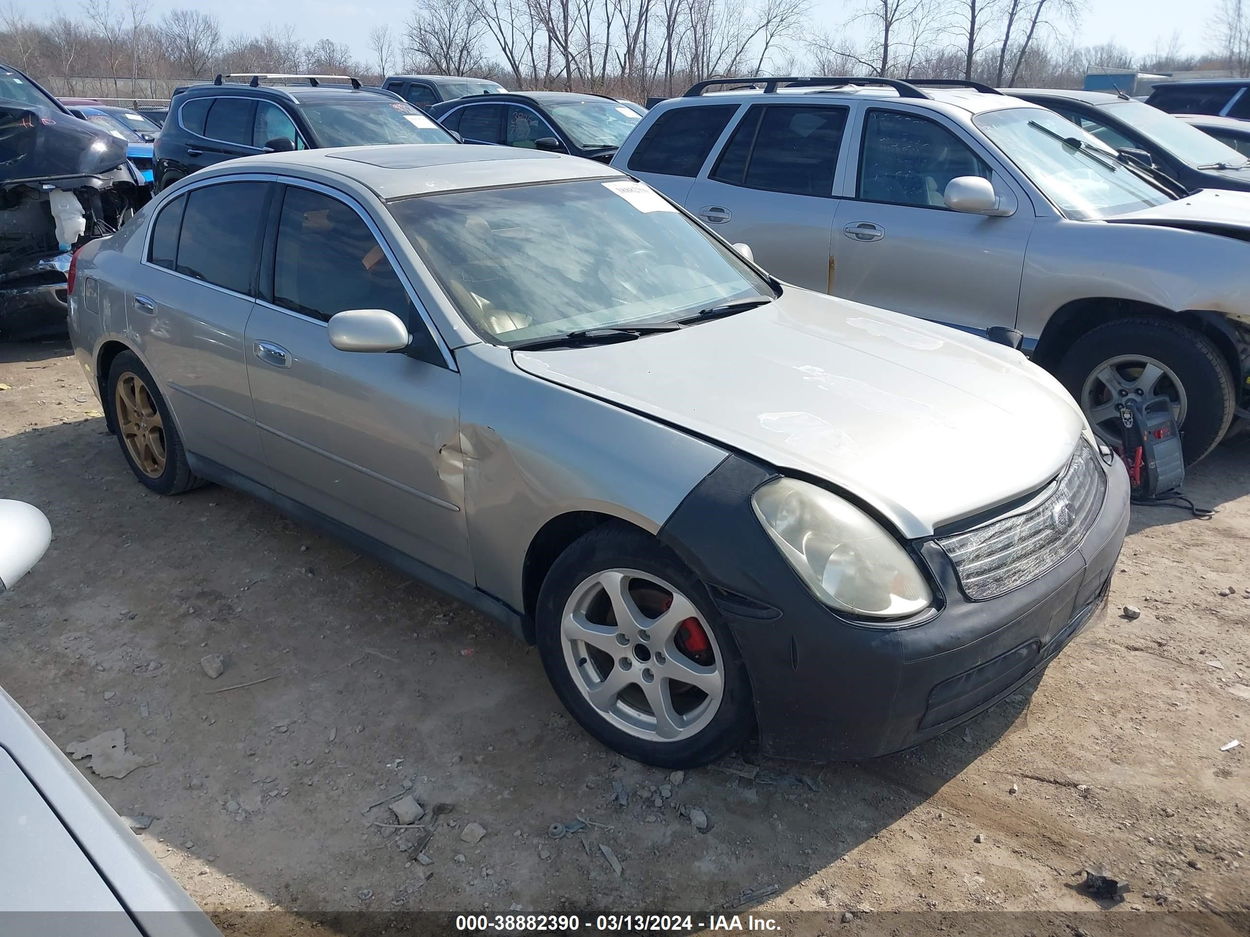 infiniti g 2003 jnkcv51e23m006206