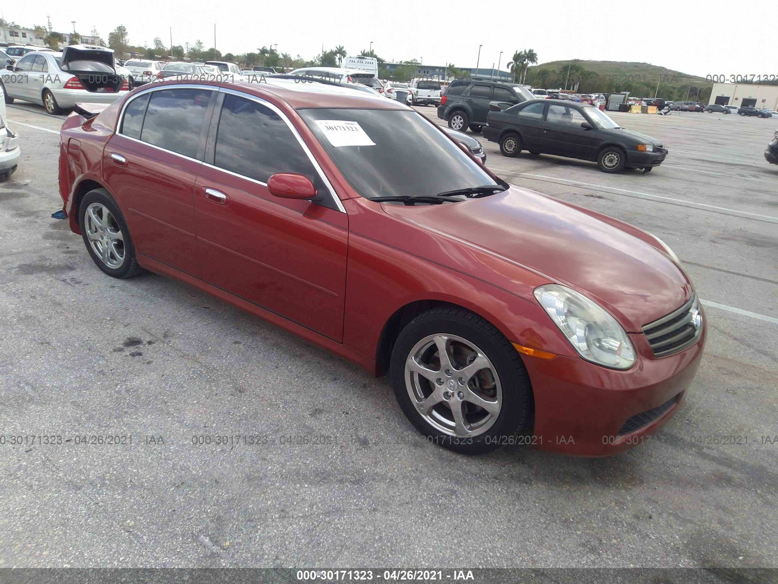 infiniti g 2005 jnkcv51e25m200463