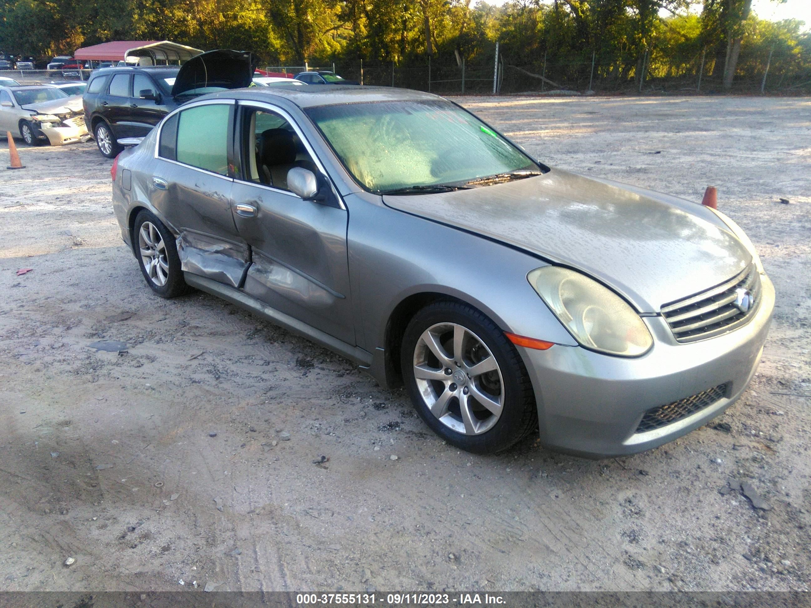 infiniti g 2006 jnkcv51e26m514065