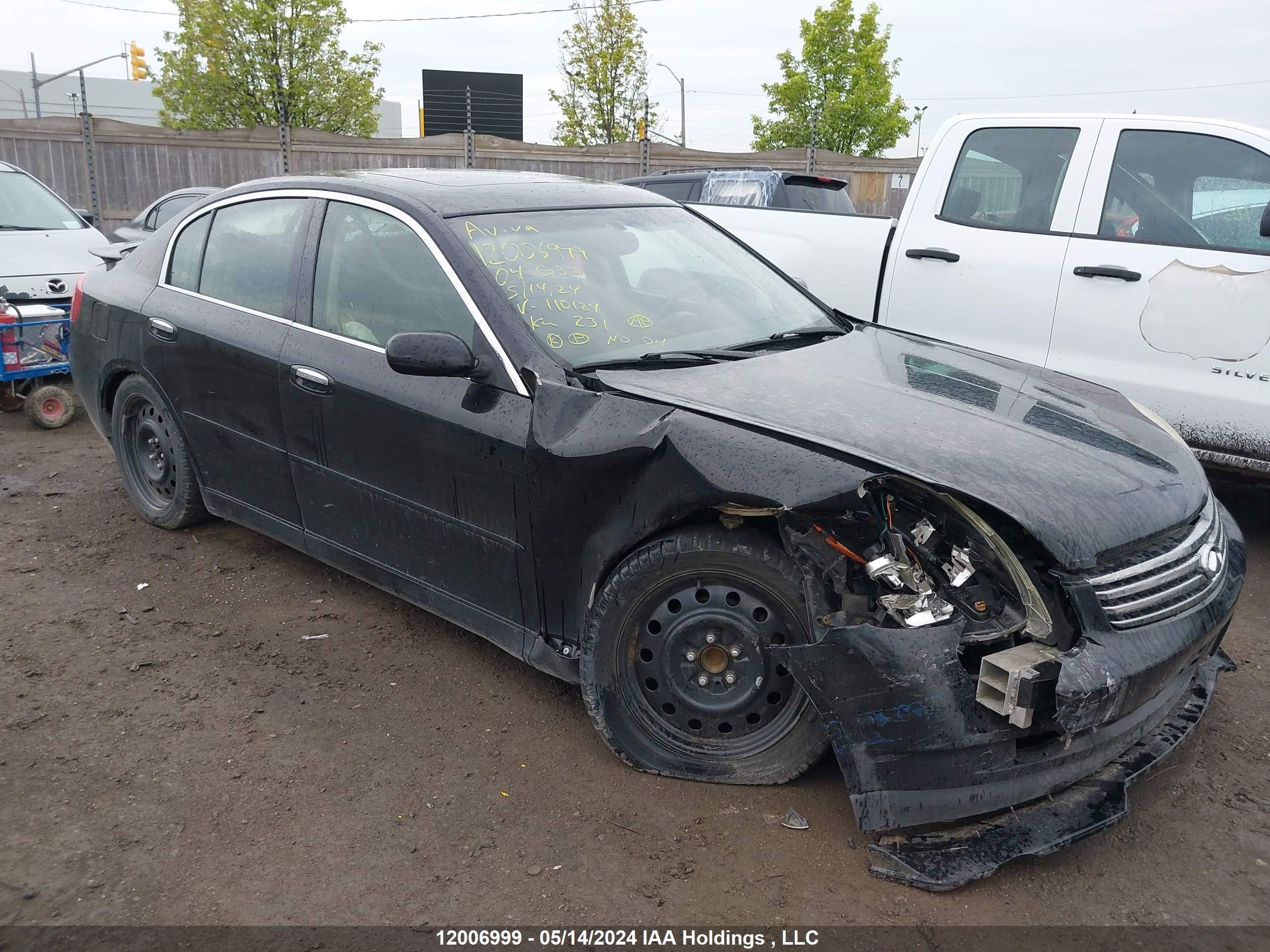 infiniti g 2004 jnkcv51e34m110124