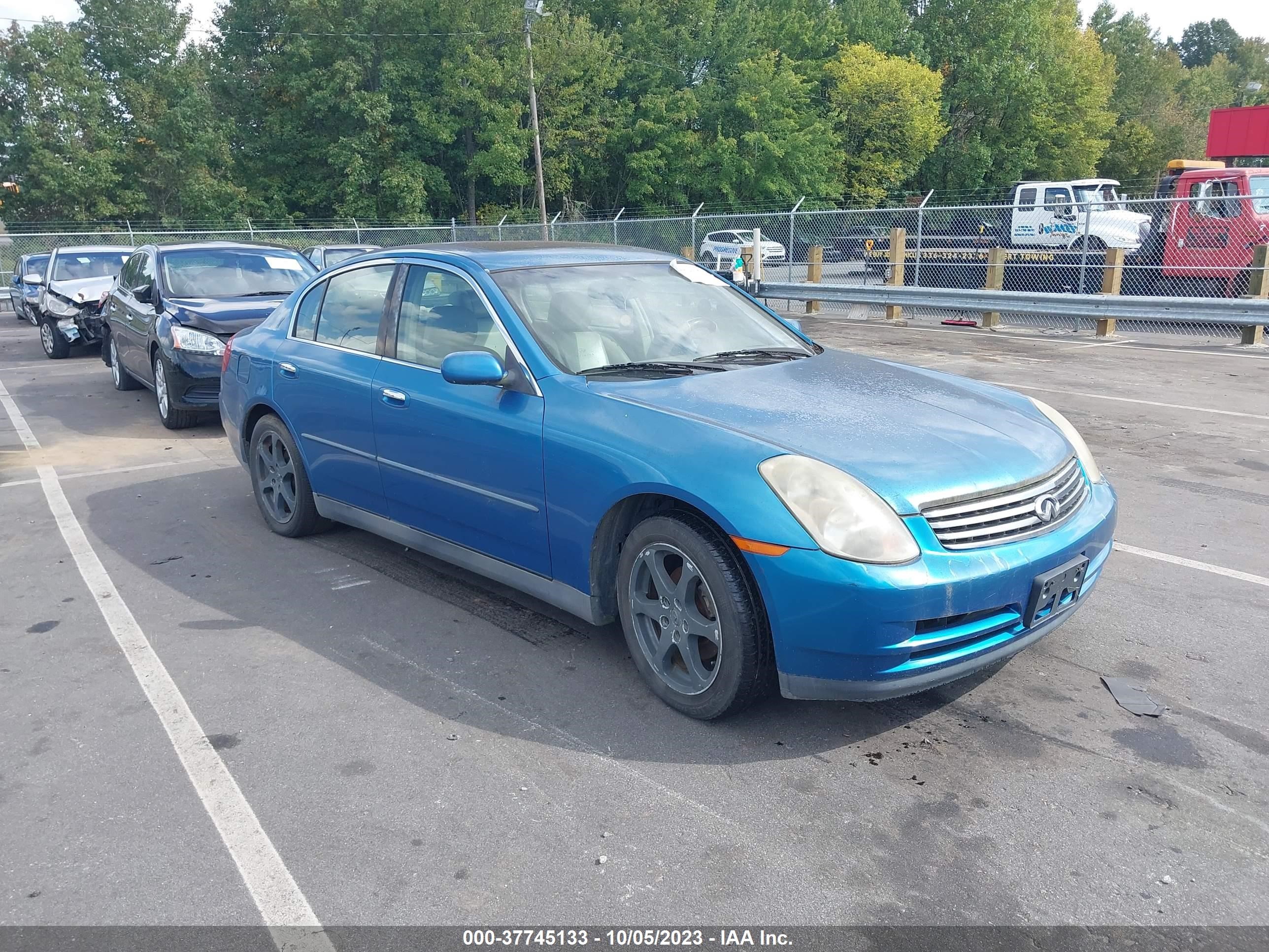 infiniti g 2003 jnkcv51e43m310878