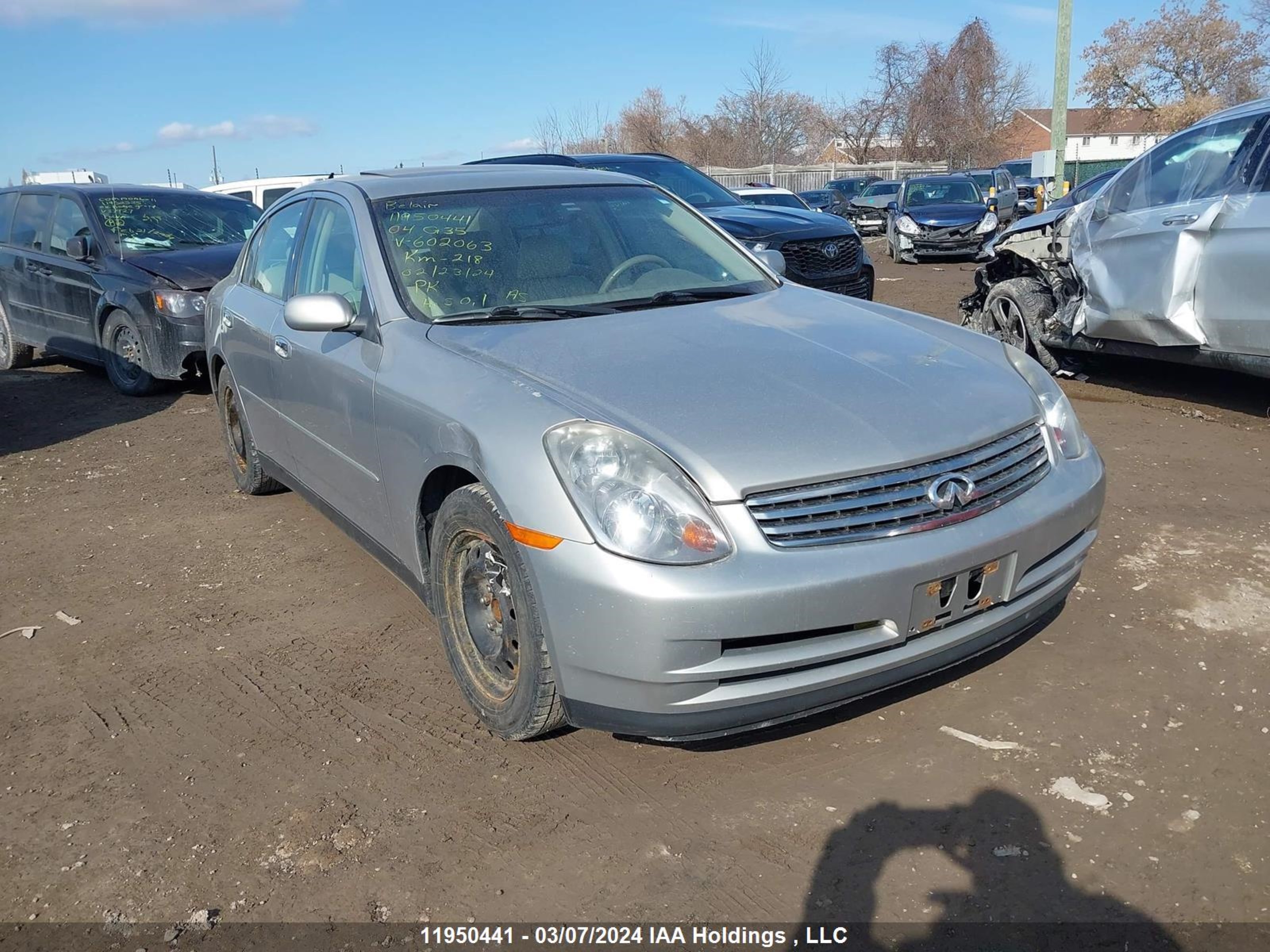 infiniti g 2004 jnkcv51e44m602063