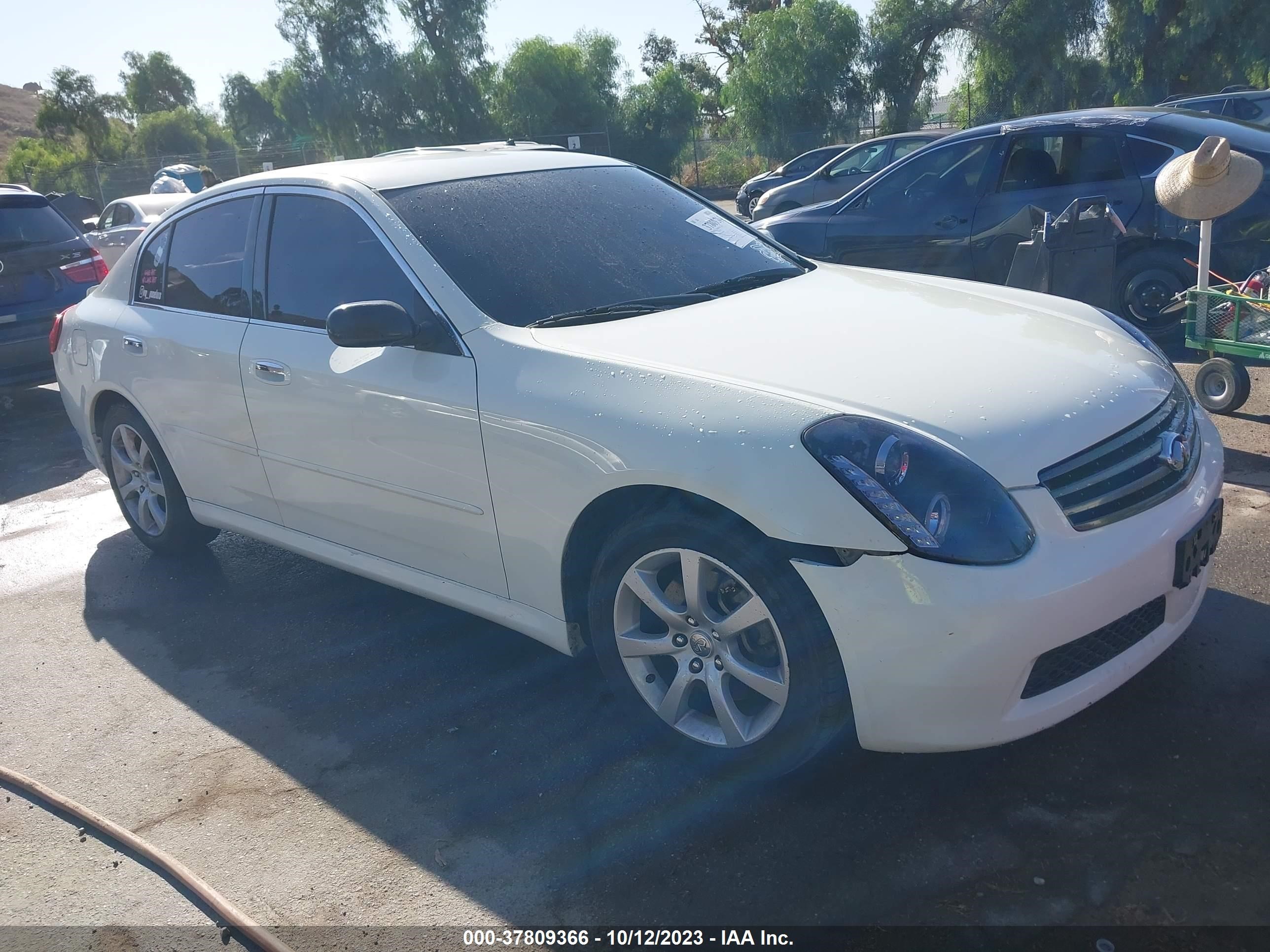 infiniti g 2006 jnkcv51e76m510805