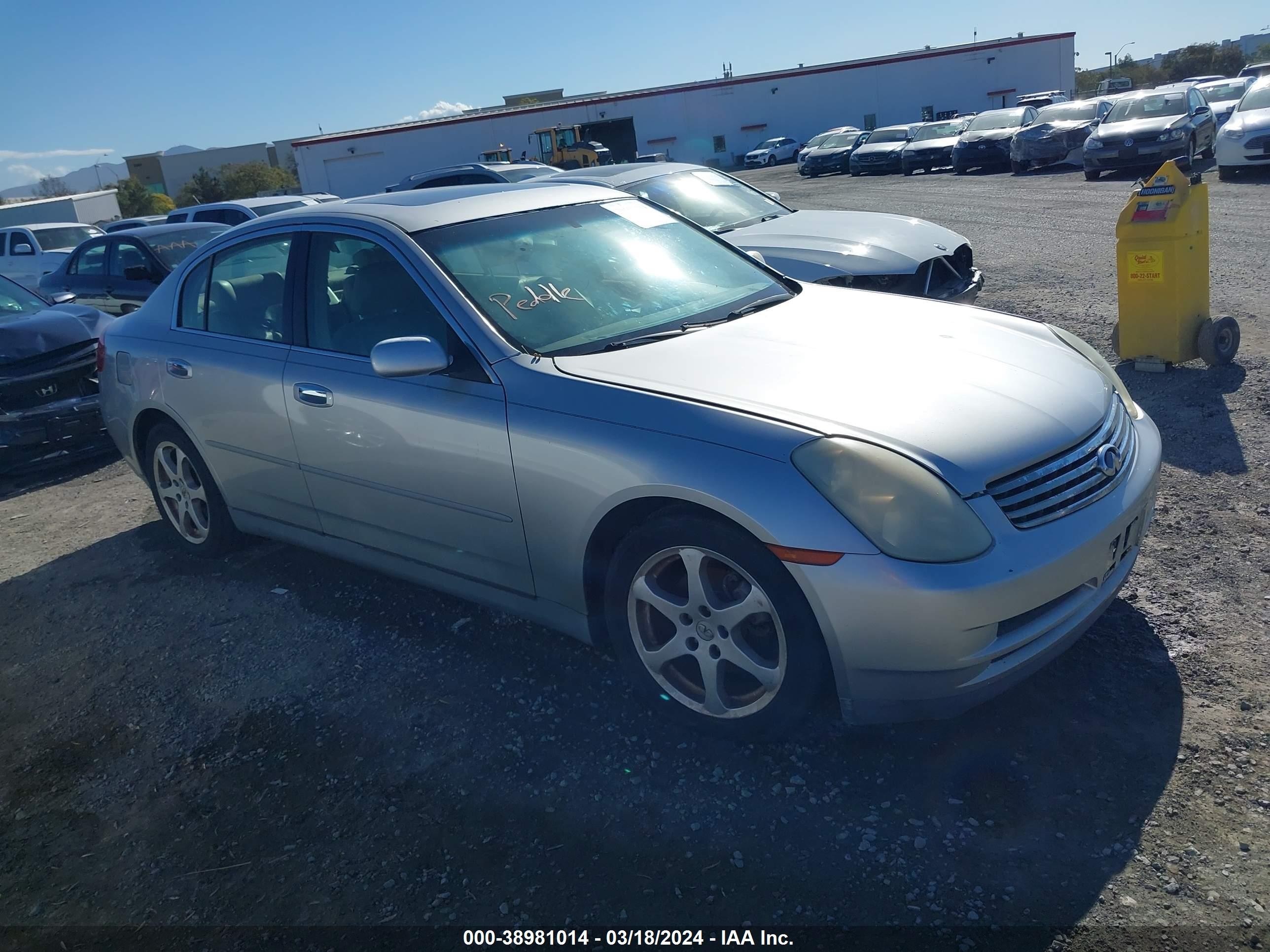 infiniti g 2003 jnkcv51e83m019509