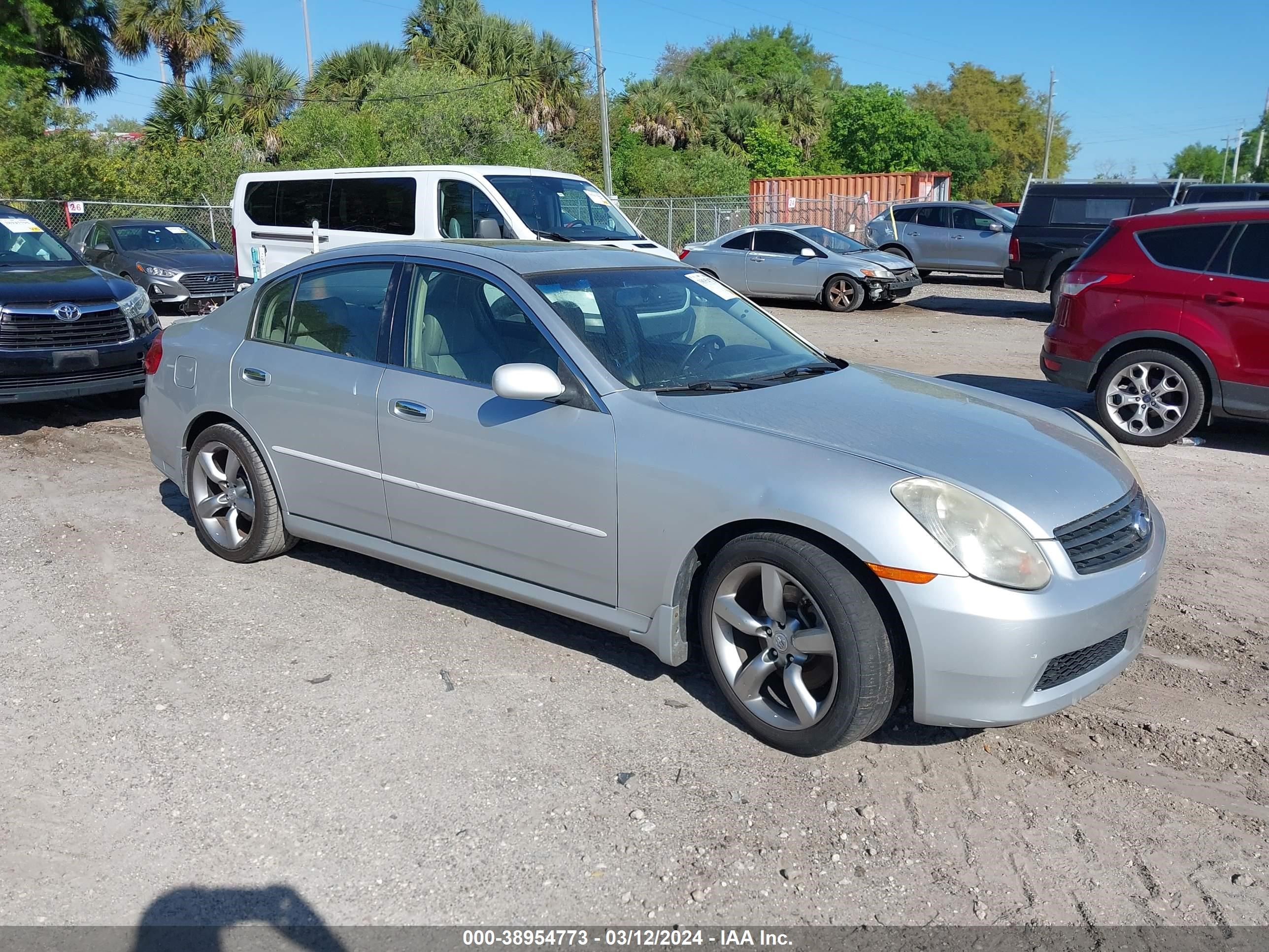 infiniti g 2006 jnkcv51e86m516788