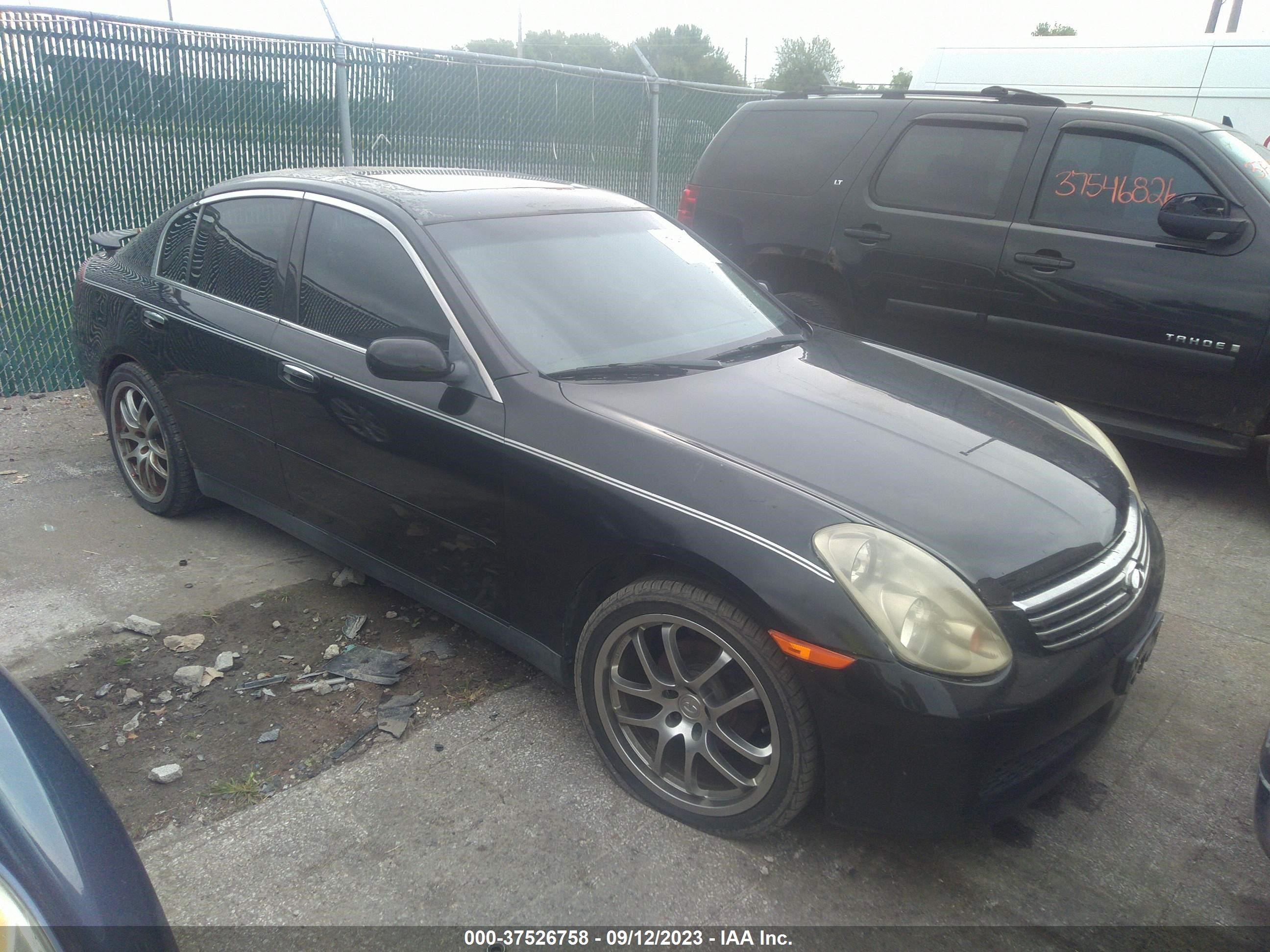 infiniti g 2003 jnkcv51e93m315994