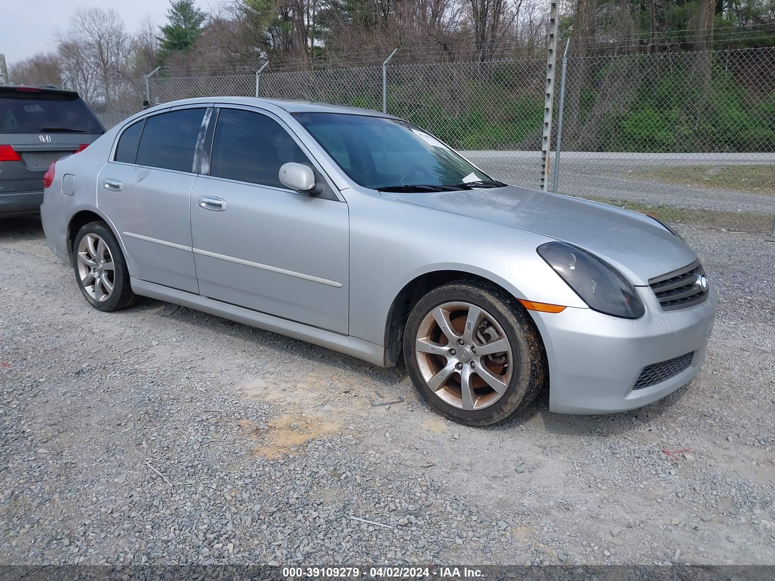 infiniti g 2006 jnkcv51e96m505380