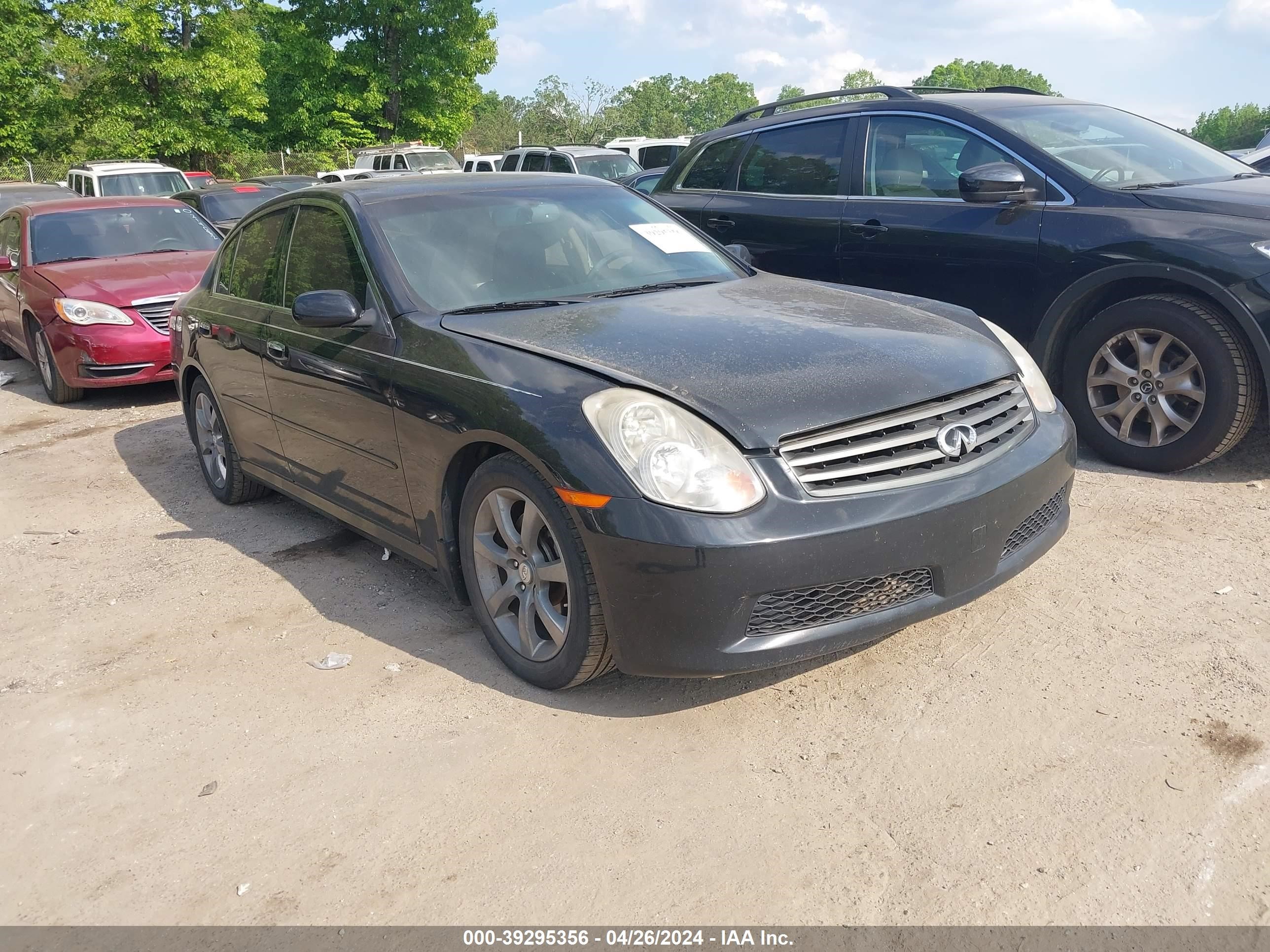 infiniti g 2006 jnkcv51e96m506433