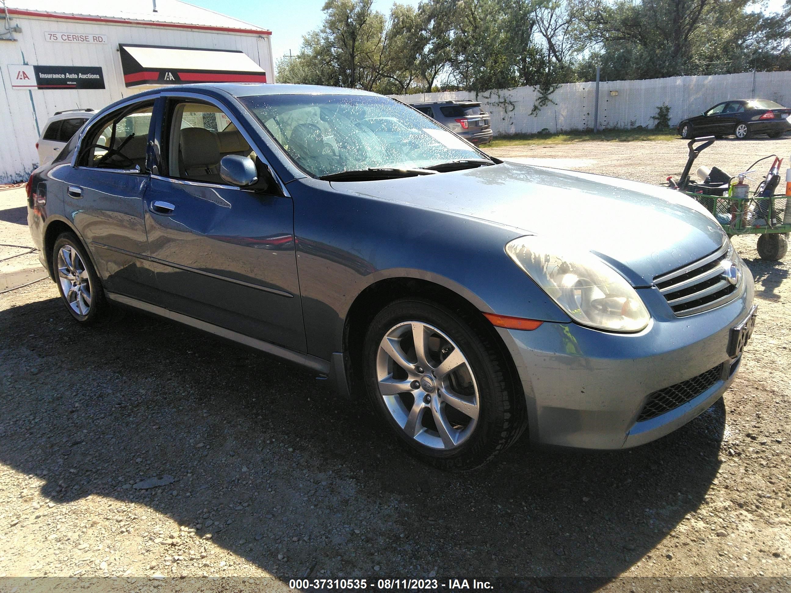 infiniti g 2006 jnkcv51f26m610738