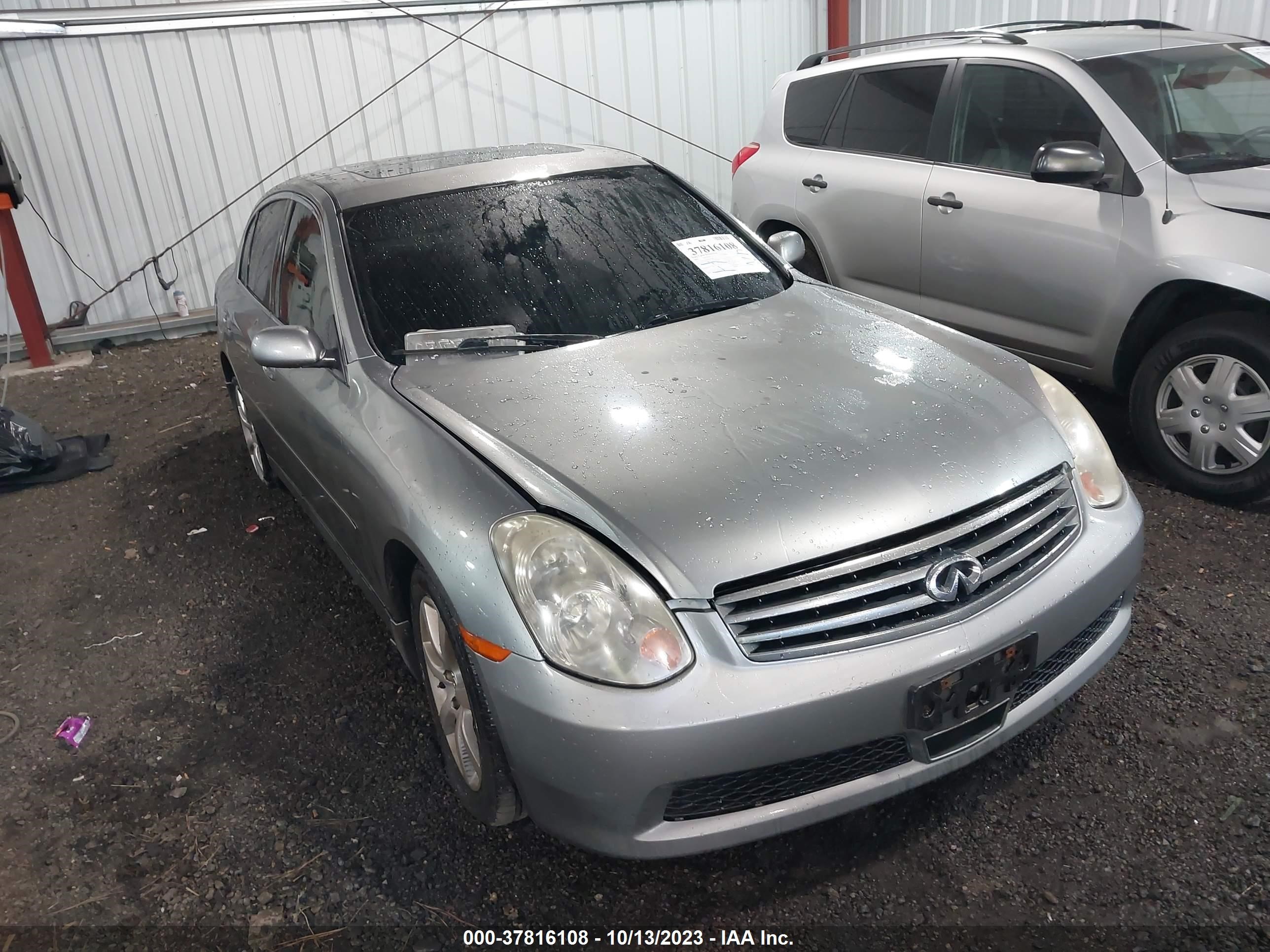 infiniti g 2006 jnkcv51f66m610970