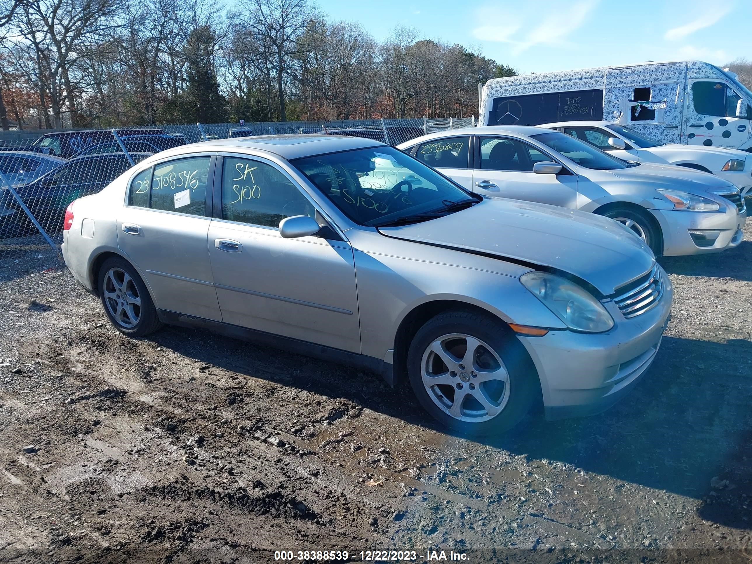 infiniti g 2004 jnkcv51f74m707592