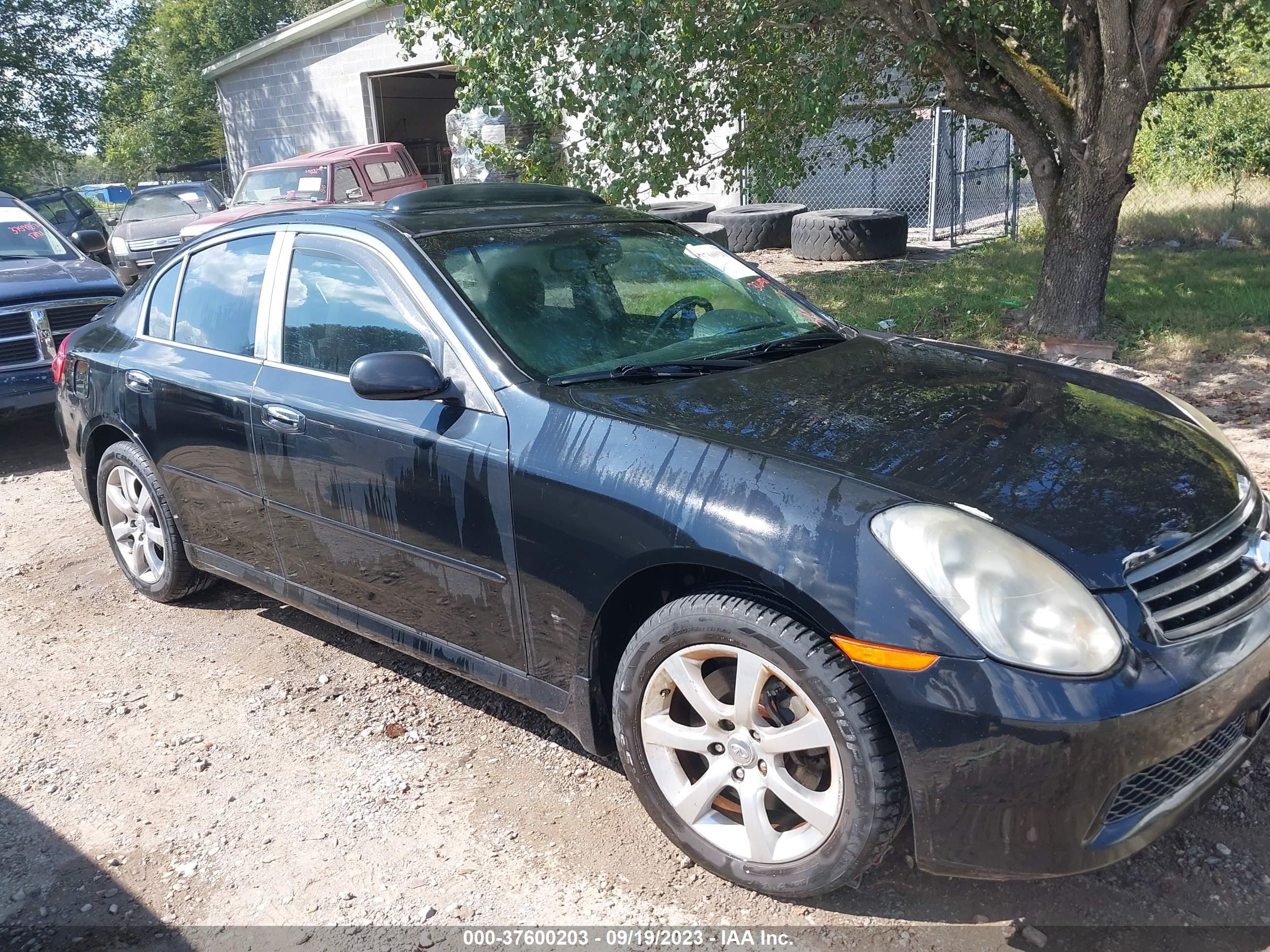 infiniti g 2006 jnkcv51f76m604658