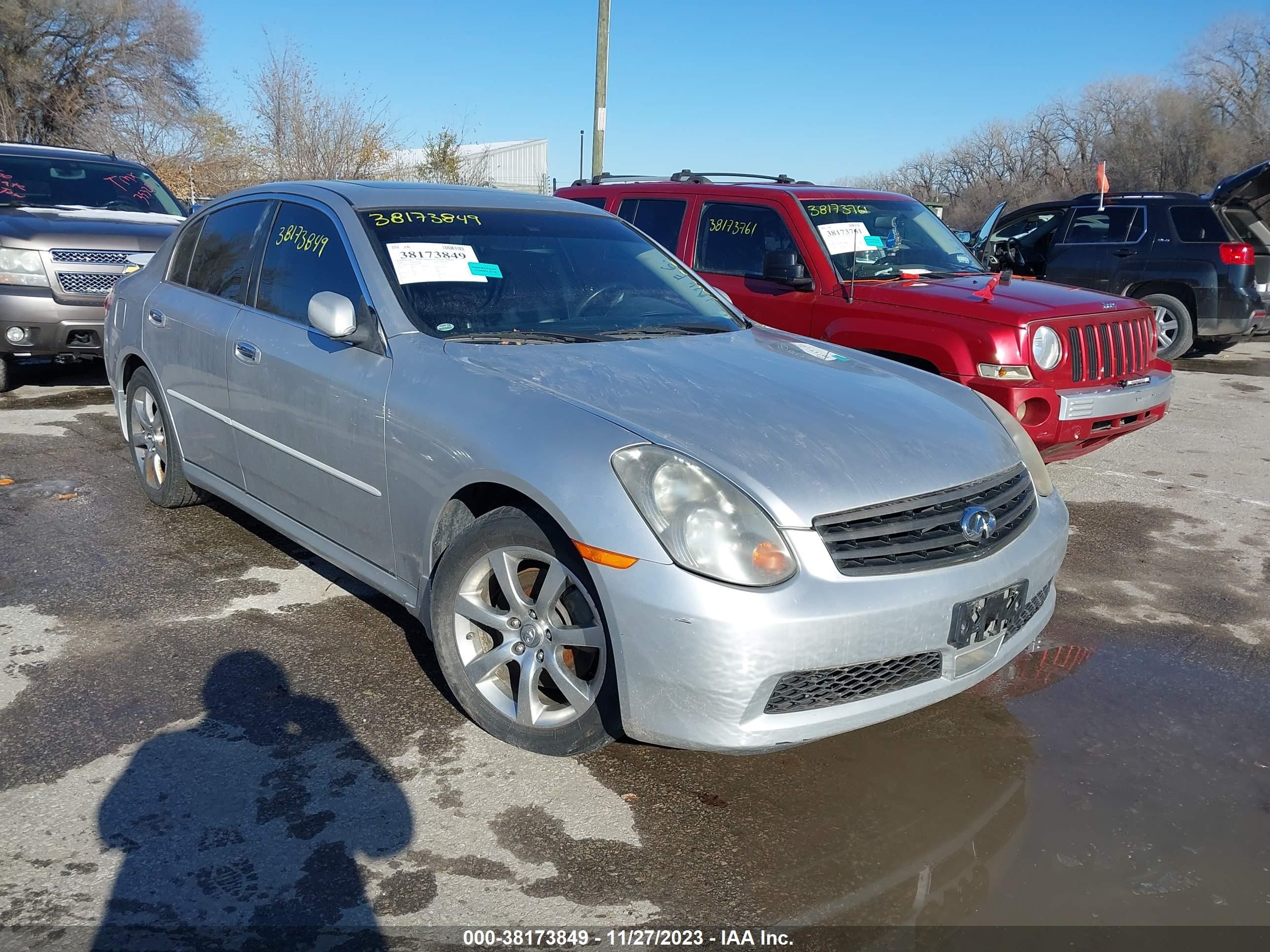 infiniti g 2006 jnkcv51f96m607481