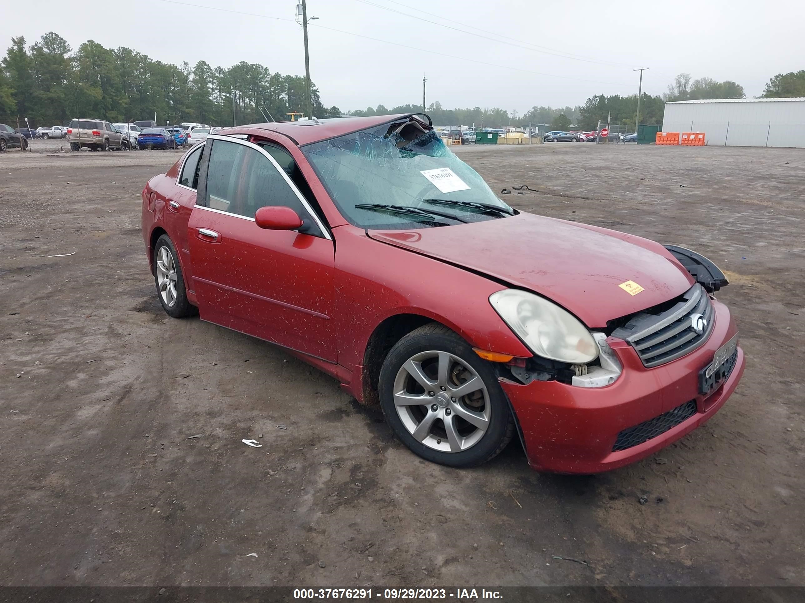 infiniti g 2006 jnkcv51fx6m615203