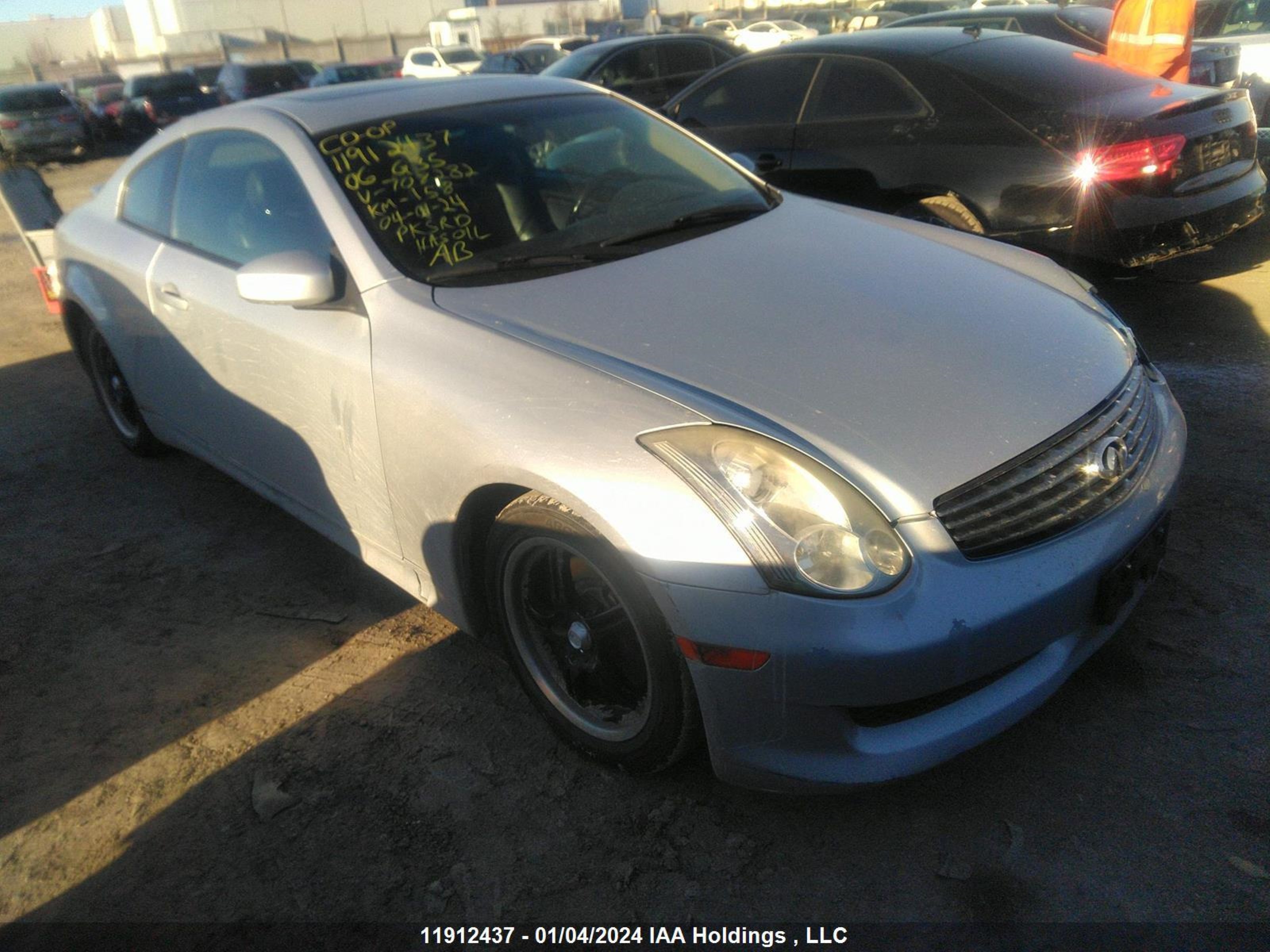 infiniti g 2006 jnkcv54e06m708282