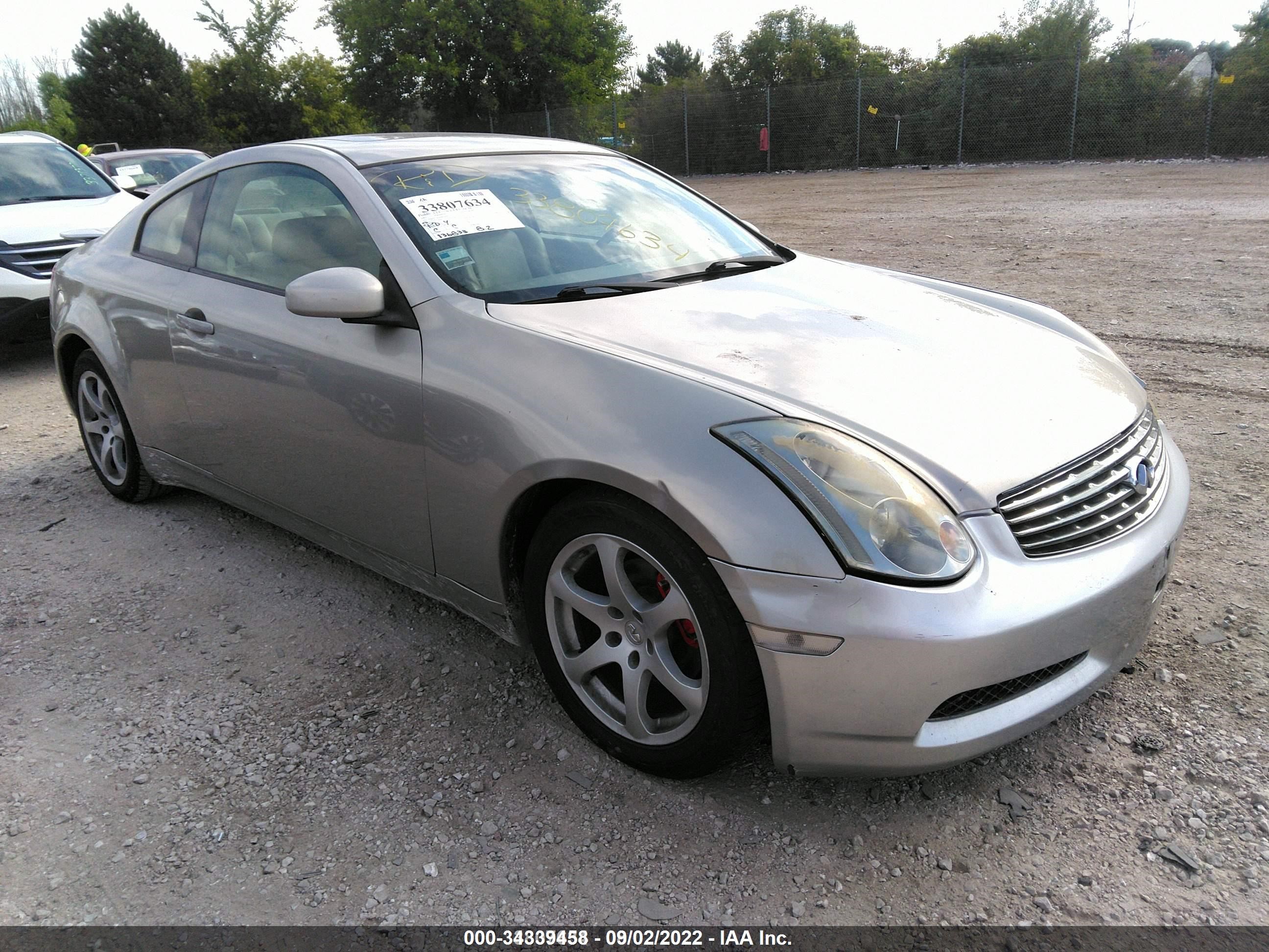 infiniti g 2003 jnkcv54e23m210595