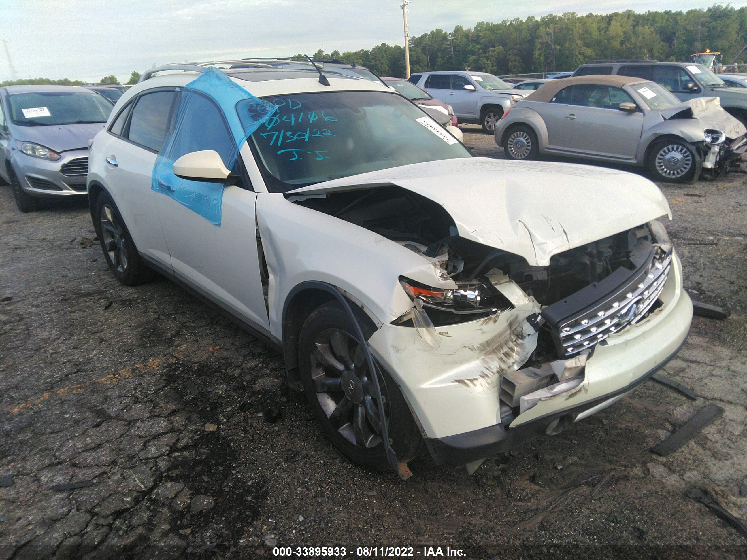 infiniti fx 2006 jnras08u56x104456