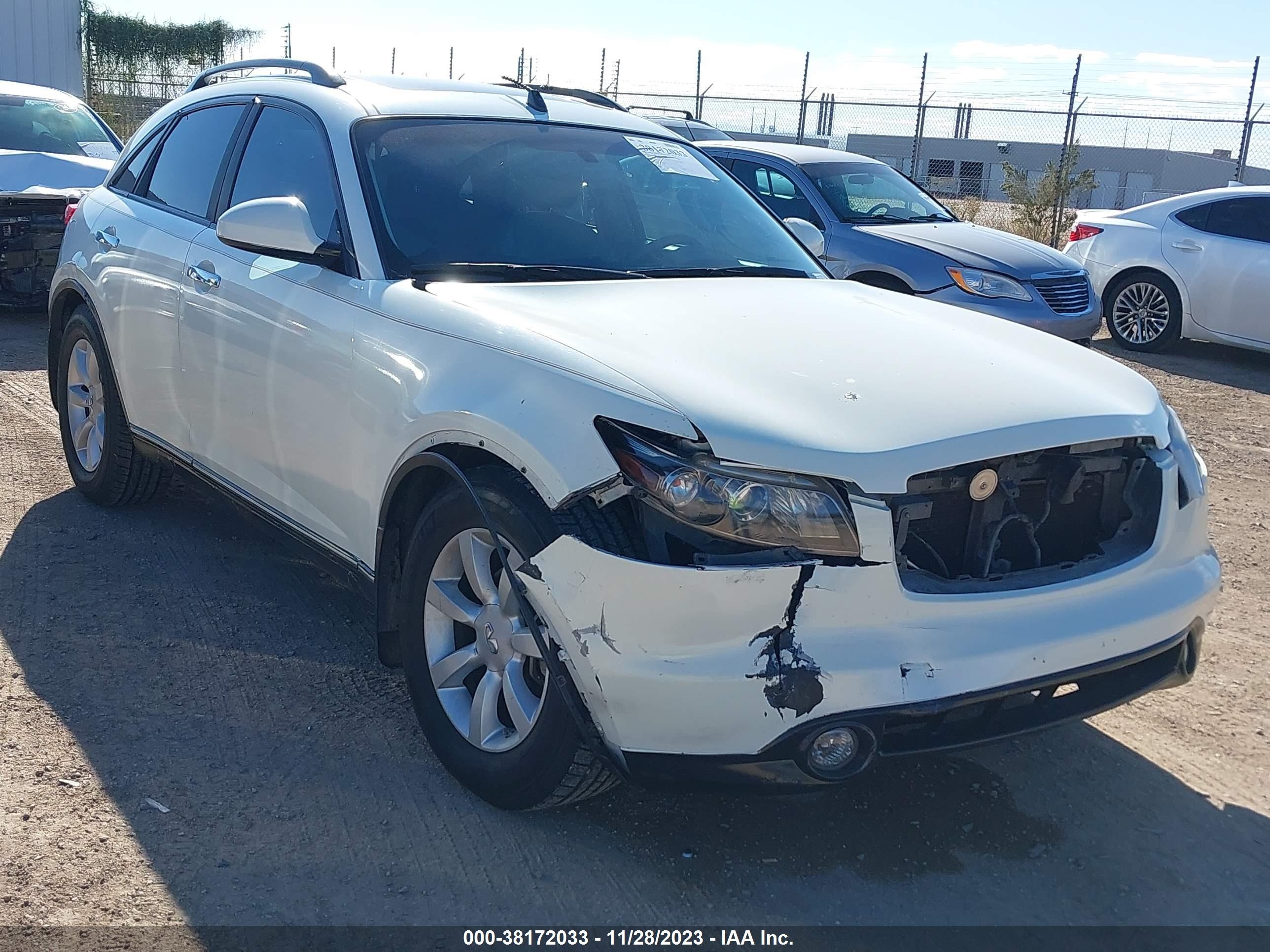 infiniti fx 2005 jnras08u65x103573